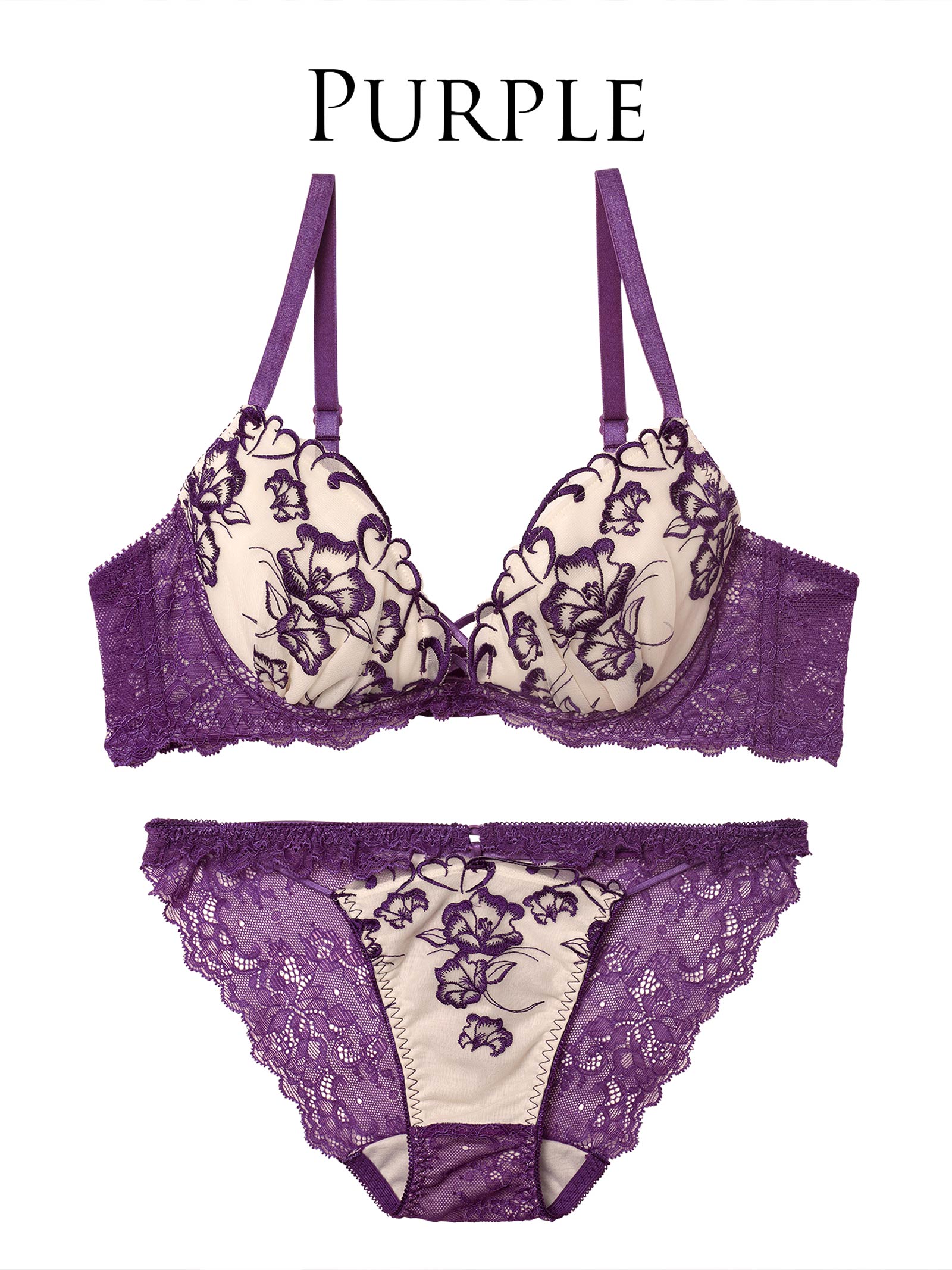 1/5新作!【永尾まりや着用】【Reinest】クレールフィーユレースアップブラジャー&バック透けフルバックショーツ