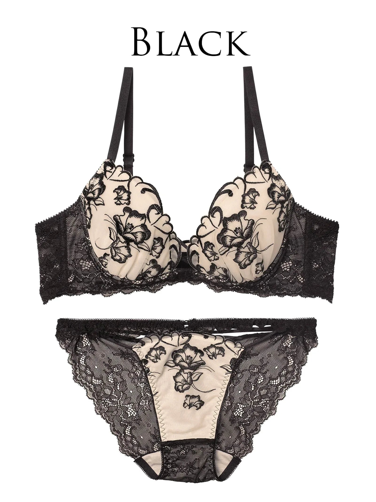 1/5新作!【永尾まりや着用】【Reinest】クレールフィーユレースアップブラジャー&バック透けフルバックショーツ