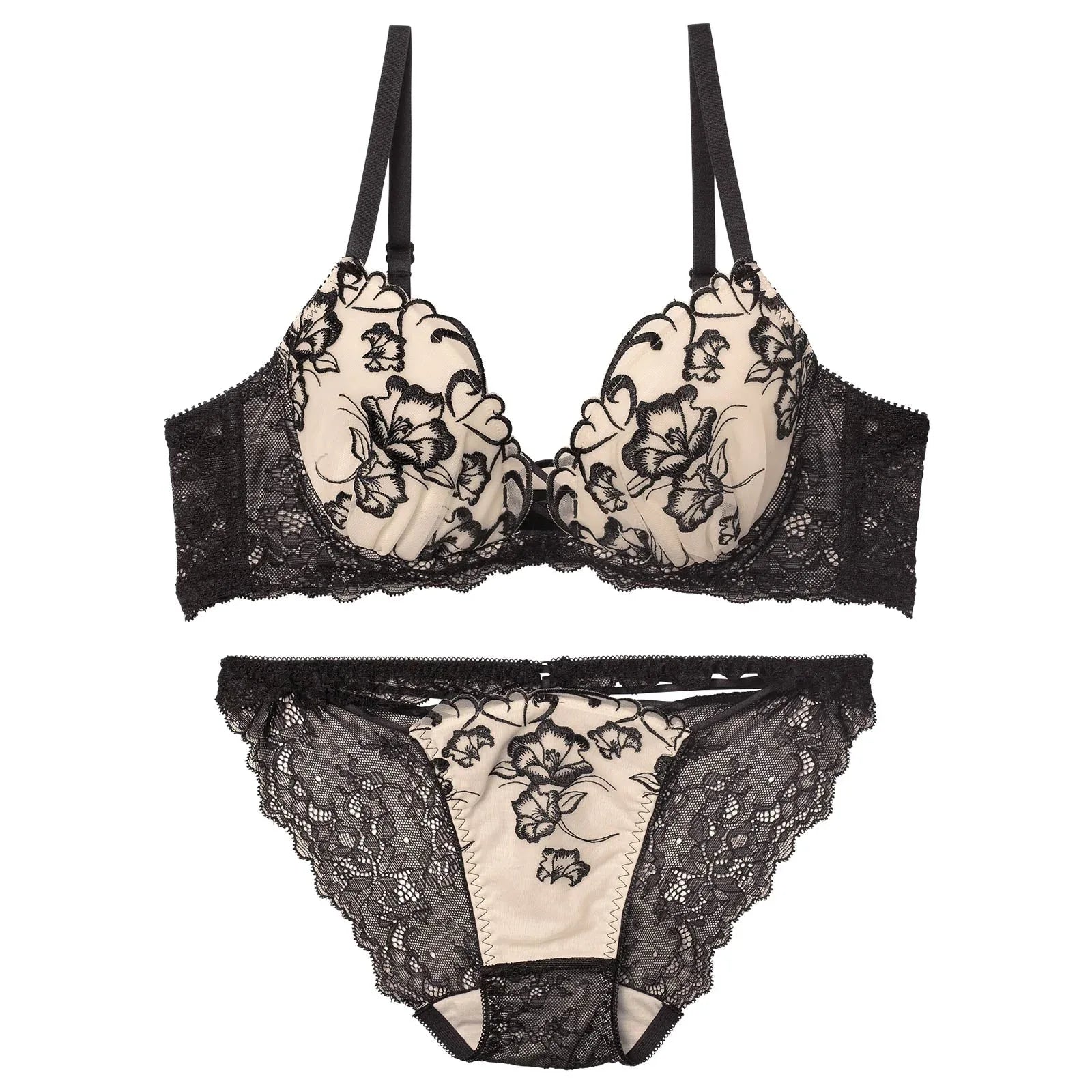 【永尾まりや着用】【Reinest】クレールフィーユレースアップブラジャー&バック透けフルバックショーツ