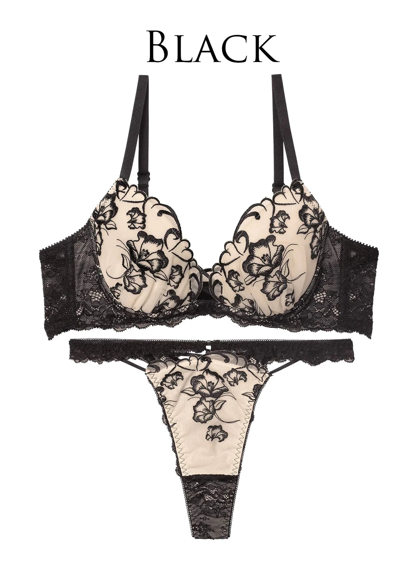 1/5新作!【永尾まりや着用】【Reinest】クレールフィーユレースアップブラジャー&バック透けTバックショーツ