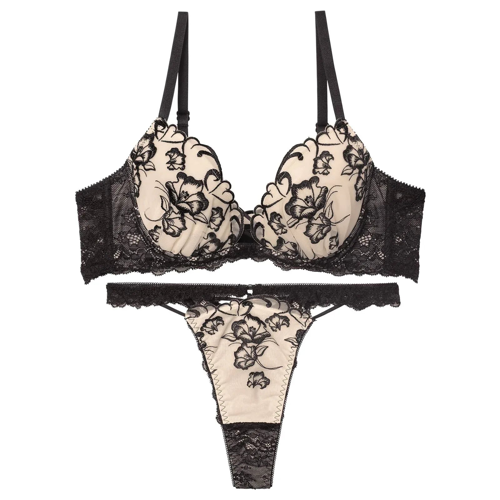 【永尾まりや着用】【Reinest】クレールフィーユレースアップブラジャー&バック透けTバックショーツ