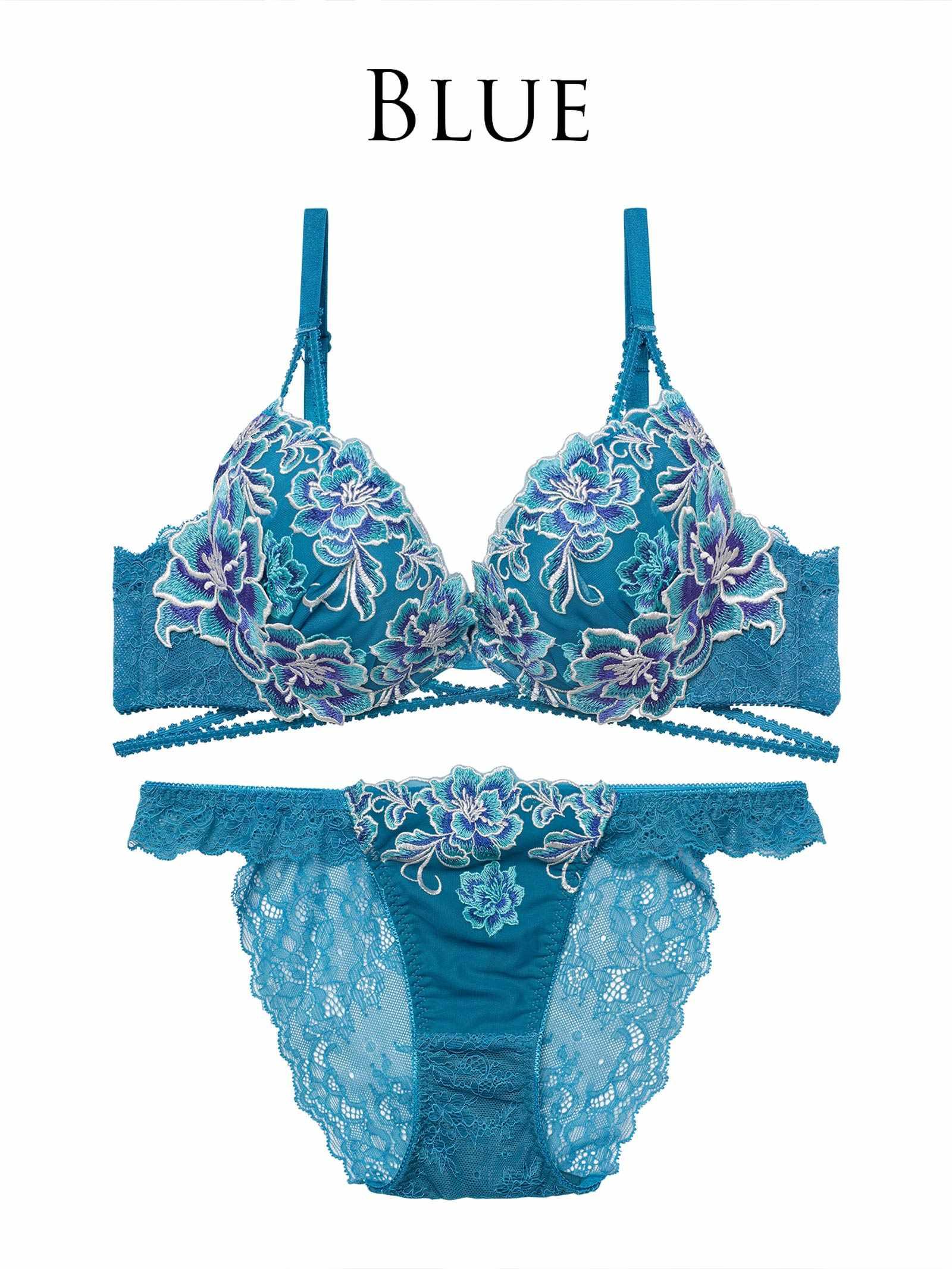 1/26新作!【Reinest】グラマラスブーケコードブラジャー&バック透けフルバックショーツ