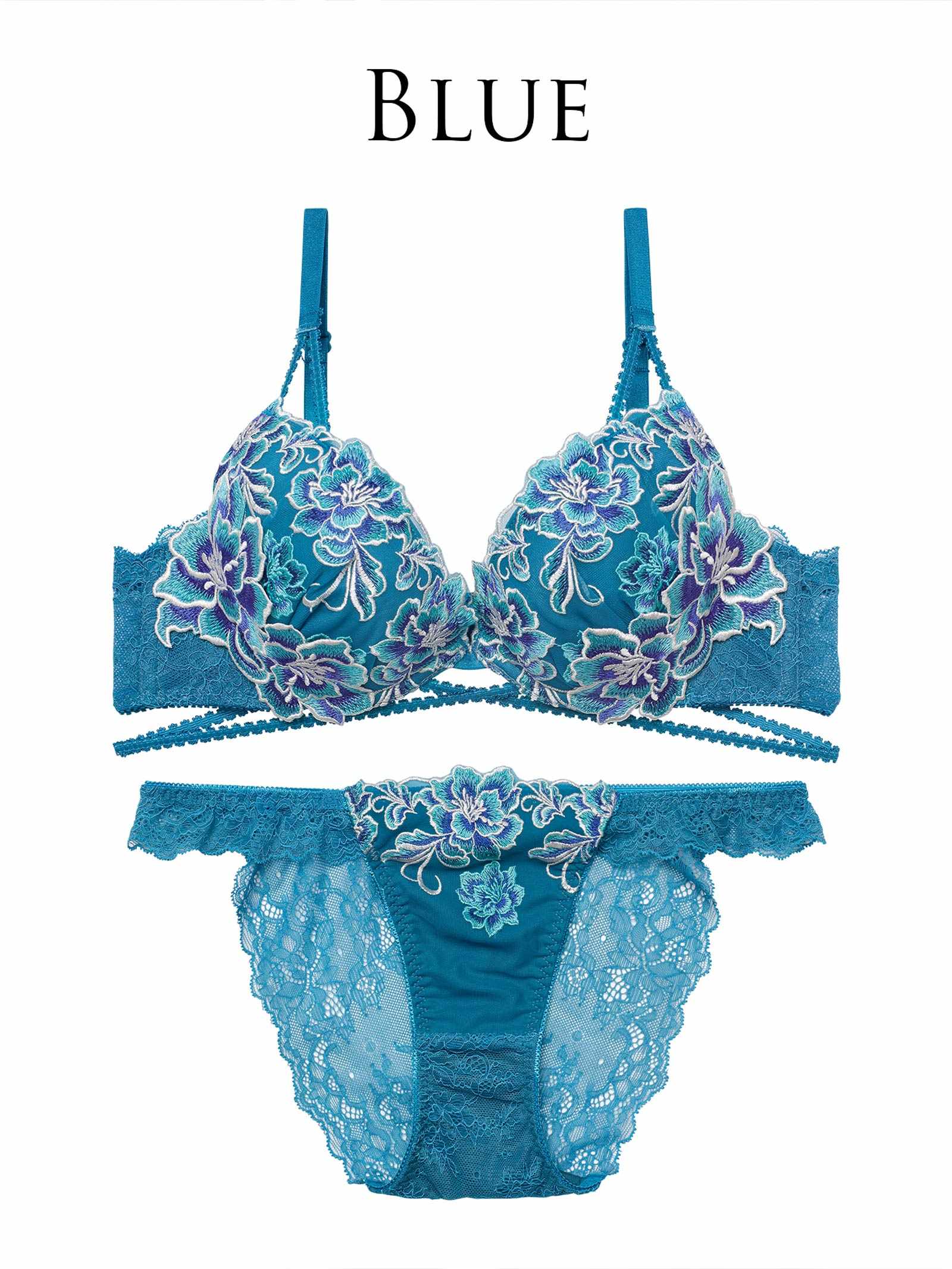 1/26新作!【Reinest】グラマラスブーケコードブラジャー&バック透けフルバックショーツ