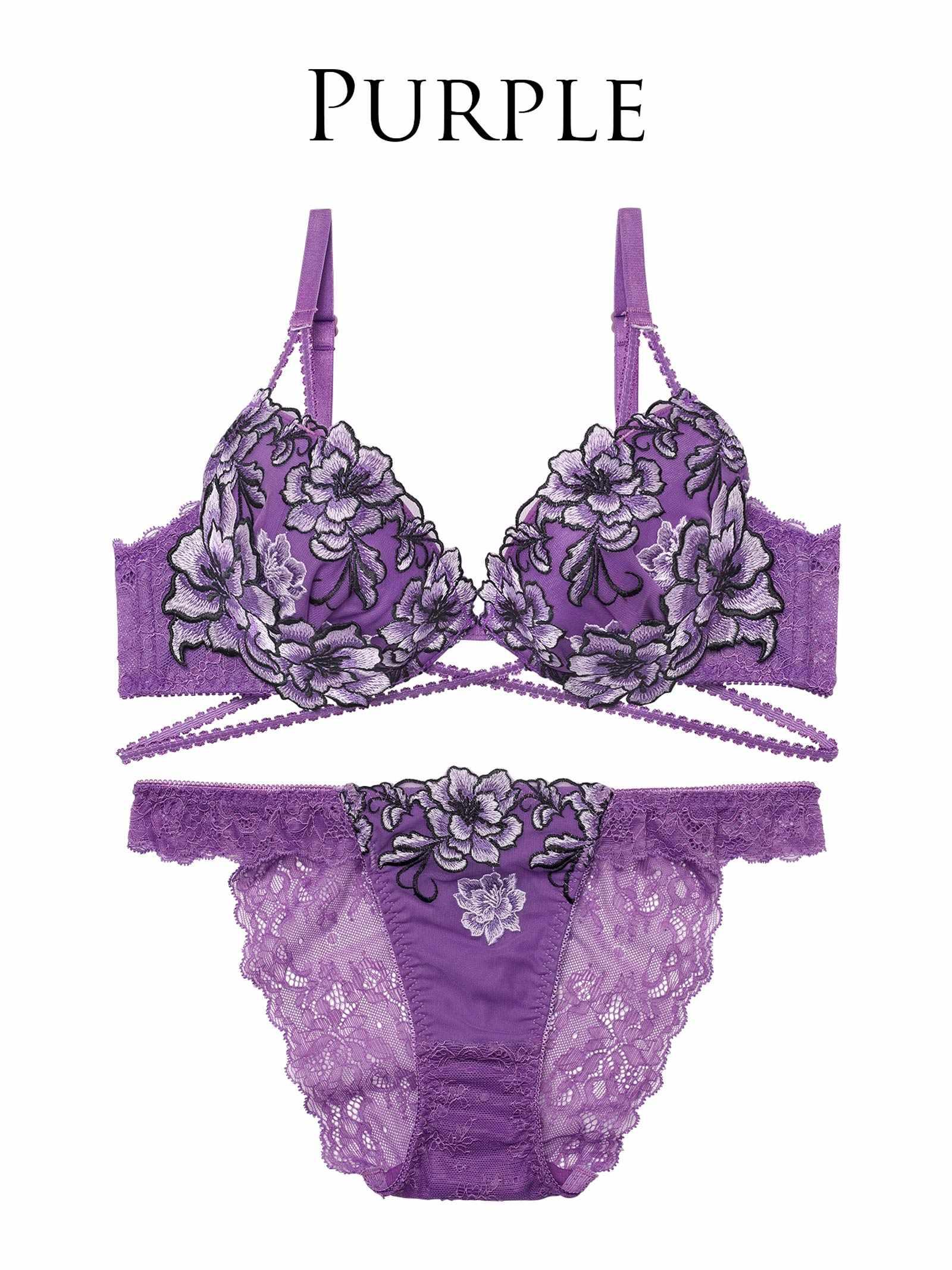 1/26新作!【Reinest】グラマラスブーケコードブラジャー&バック透けフルバックショーツ