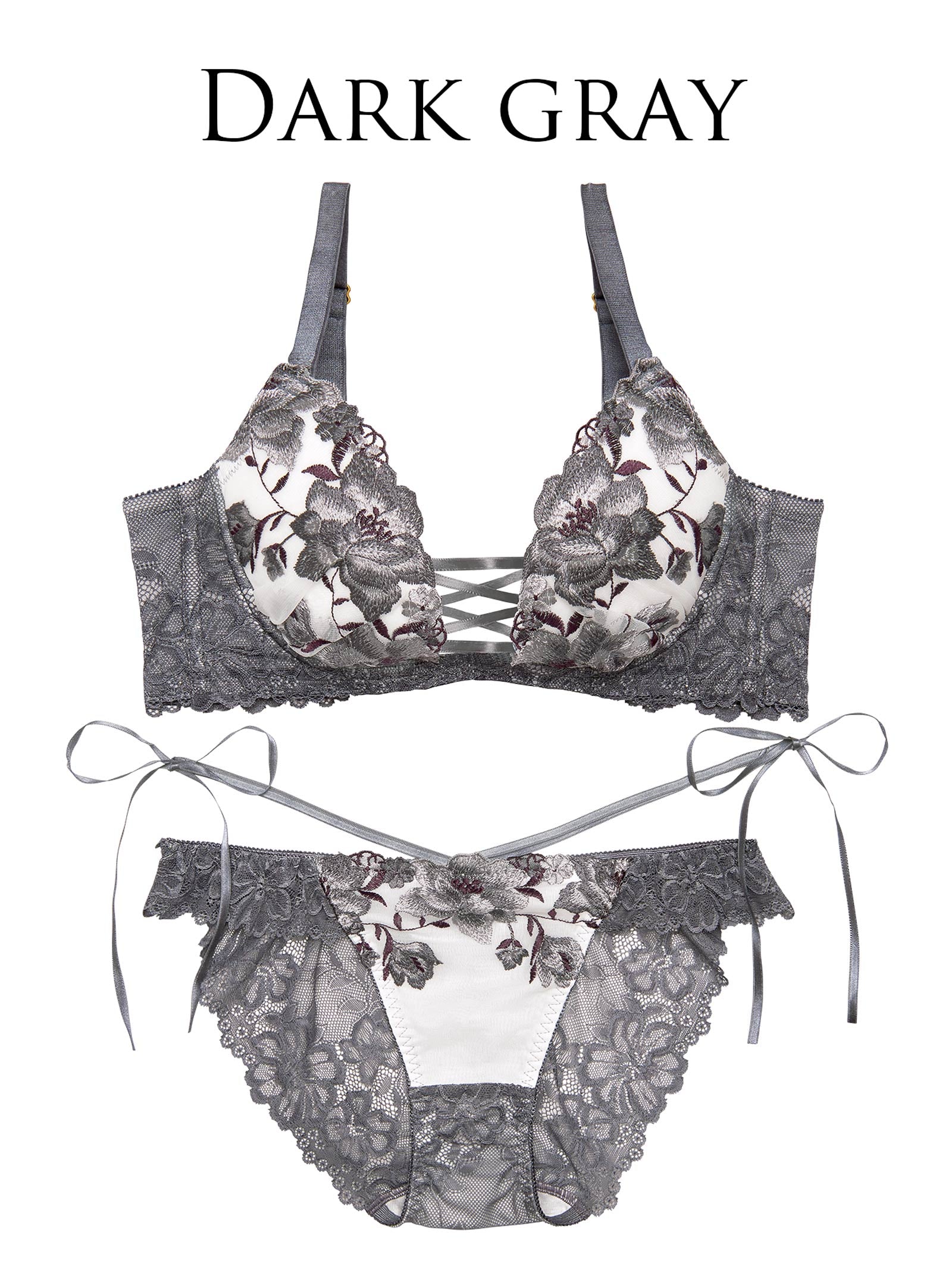 4/4新作!【永尾まりや着用】【Reinest】エレガンスピオニーブルーム育乳脇高★魔法のブラジャー&バック透けフルバックショーツ