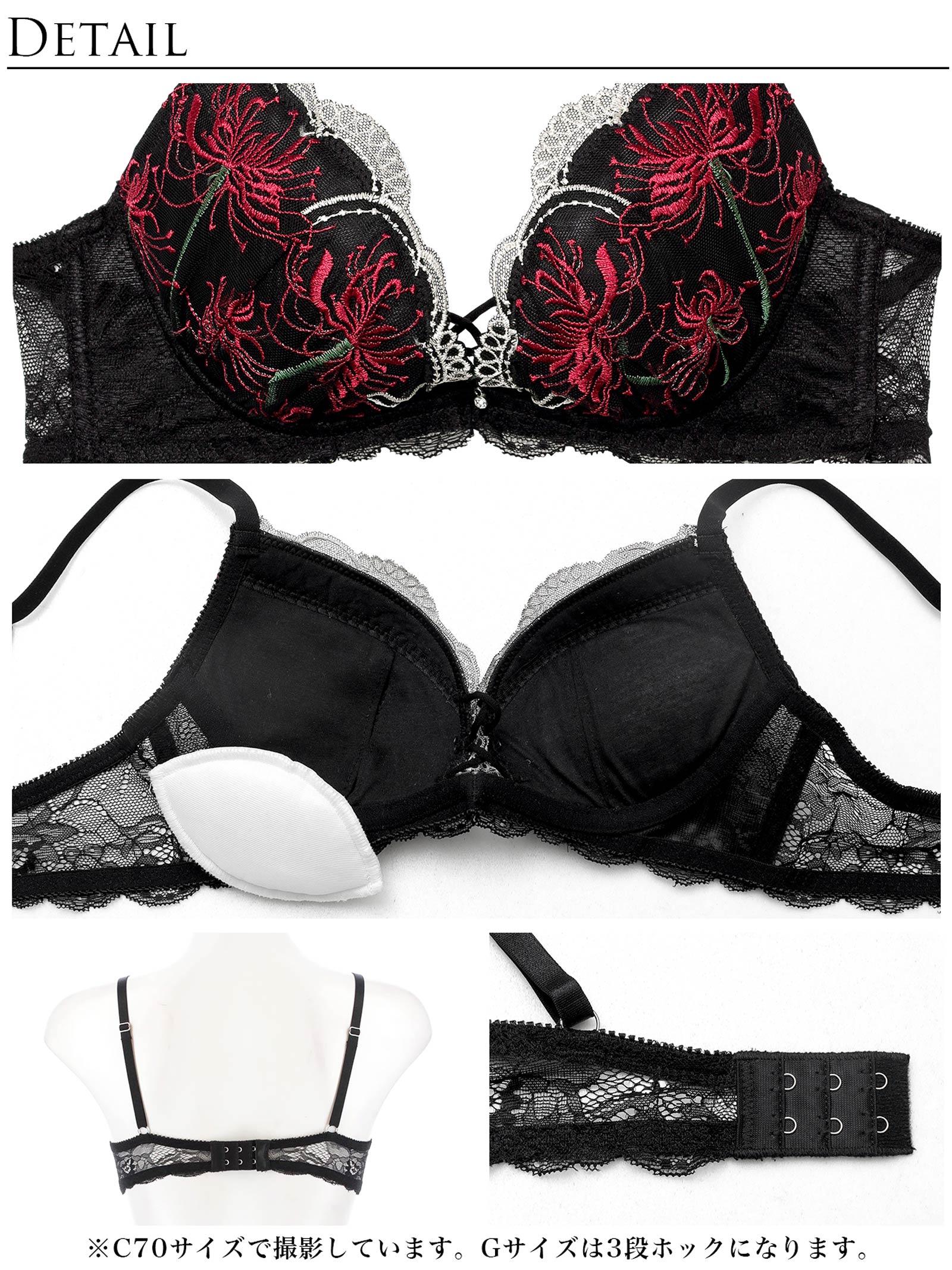 9/17新作!【Reinest】スパイダーリリーレースブラジャー&バック透けフルバックショーツ