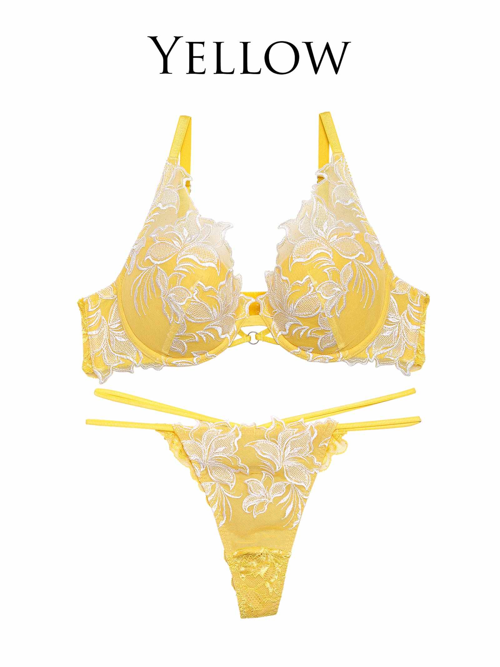 4/10新作!【Reinest】コンフォートシアーリリーブラジャー&バック透けTバックショーツ