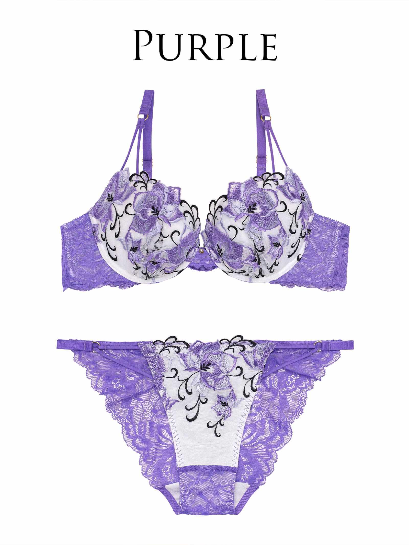 2/3新作!【Reinest】ミスティックアイビーフルールブラジャー&バック透けフルバックショーツ