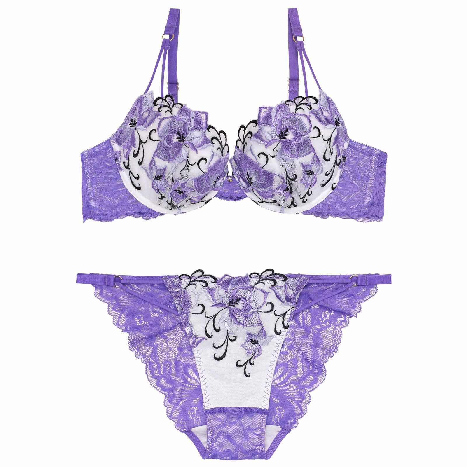 【Reinest】ミスティックアイビーフルールブラジャー&バック透けフルバックショーツ - 【公式】247Lingerie