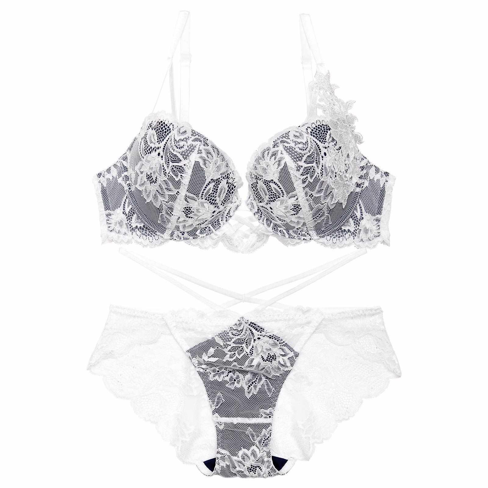 1/17再販!【Reinest】ミスティックレーシィクロスブラジャー&バック透けフルバックショーツ - 【公式】247Lingerie