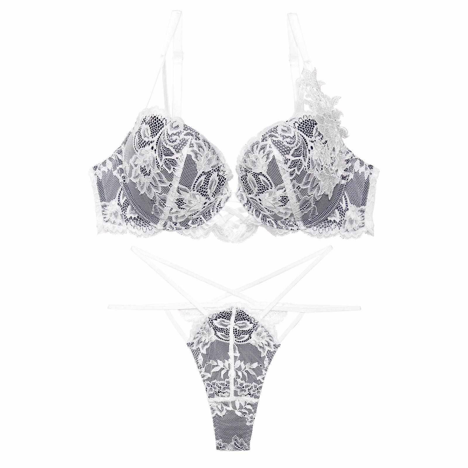 1/17再販!【Reinest】ミスティックレーシィクロスブラジャー&バック透けTバックショーツ - 【公式】247Lingerie