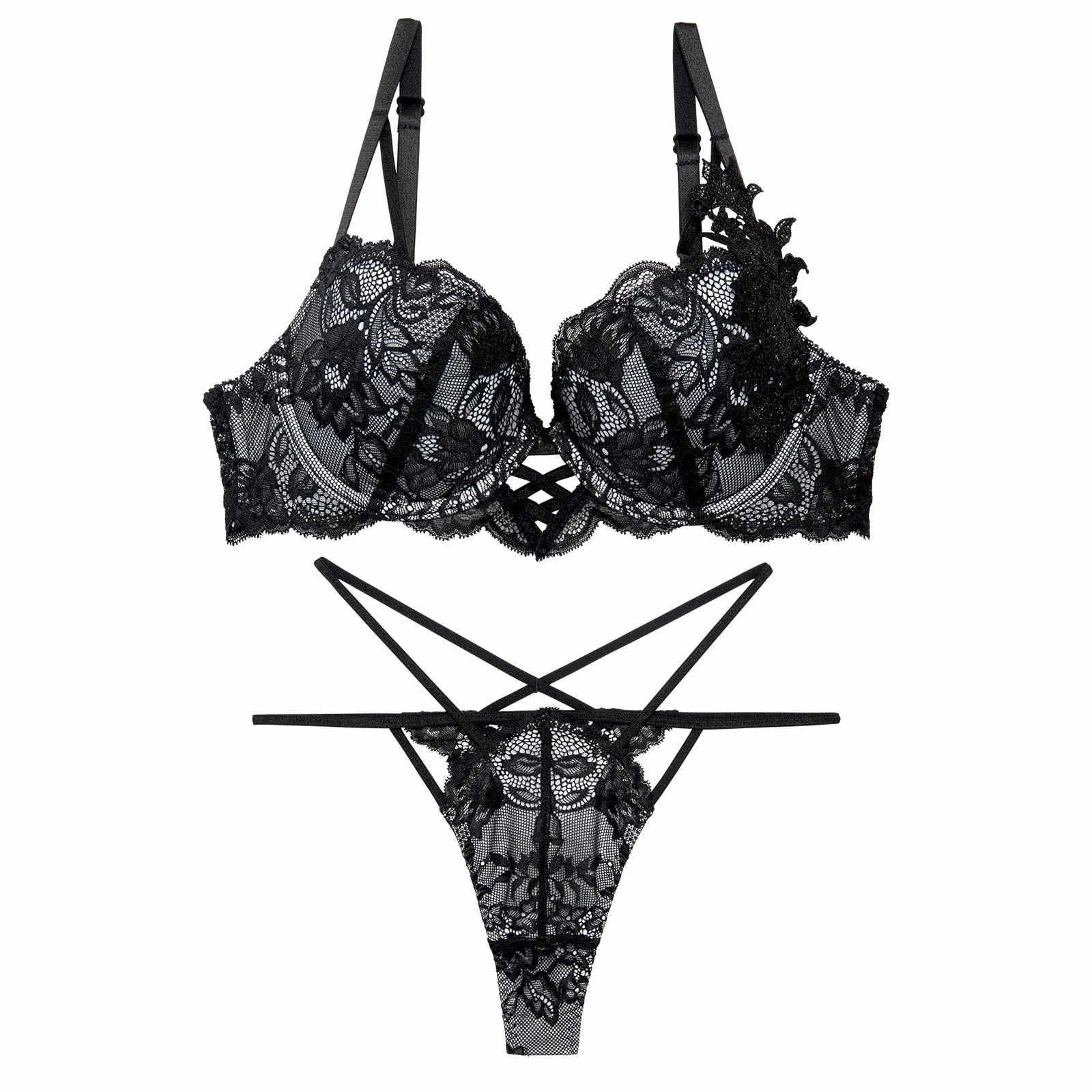 1/17再販!【Reinest】ミスティックレーシィクロスブラジャー&バック透けTバックショーツ - 【公式】247Lingerie