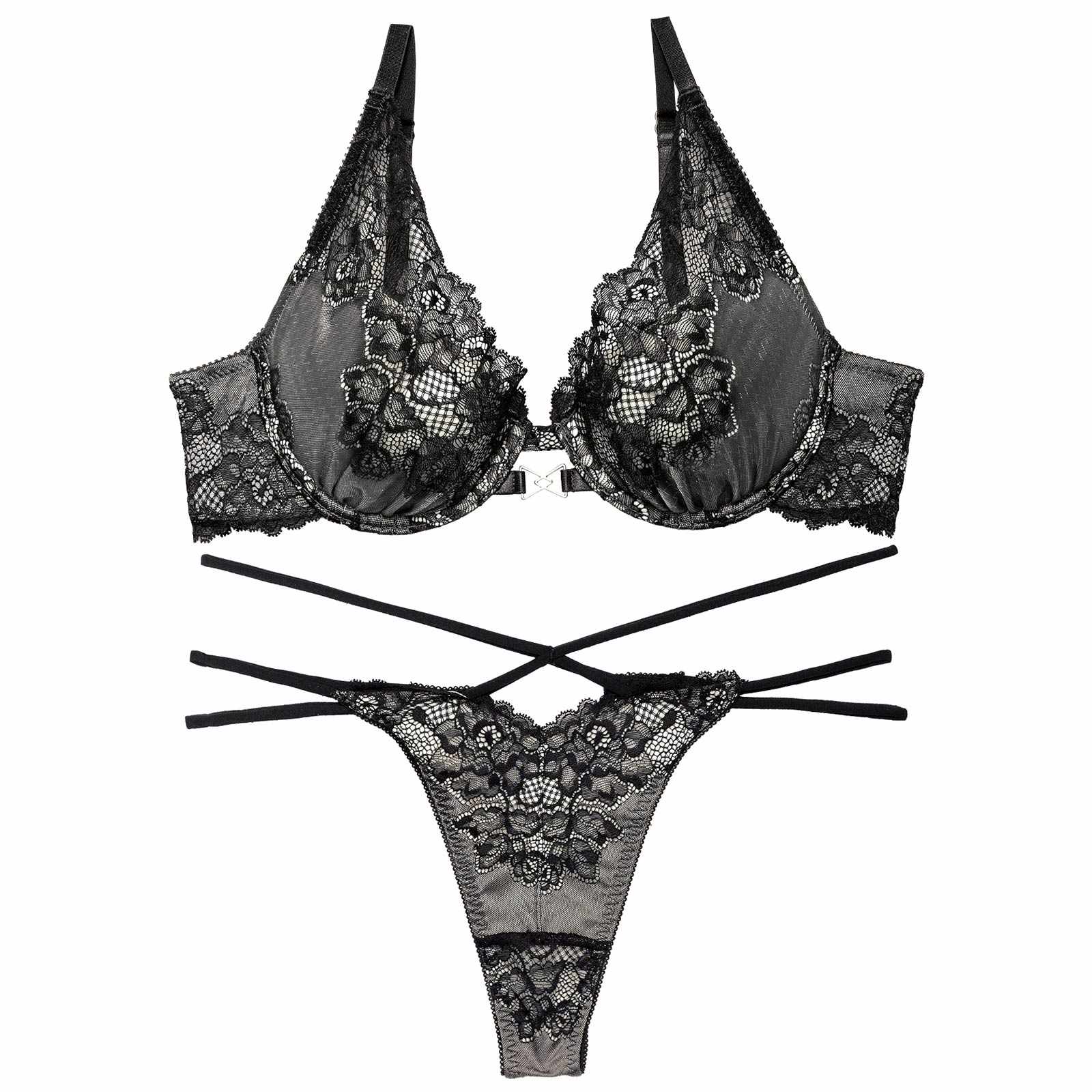 【永尾まりや着用】【Reinest】ダズリンシアーブルーミングブラジャー&バック透けTバックショーツ