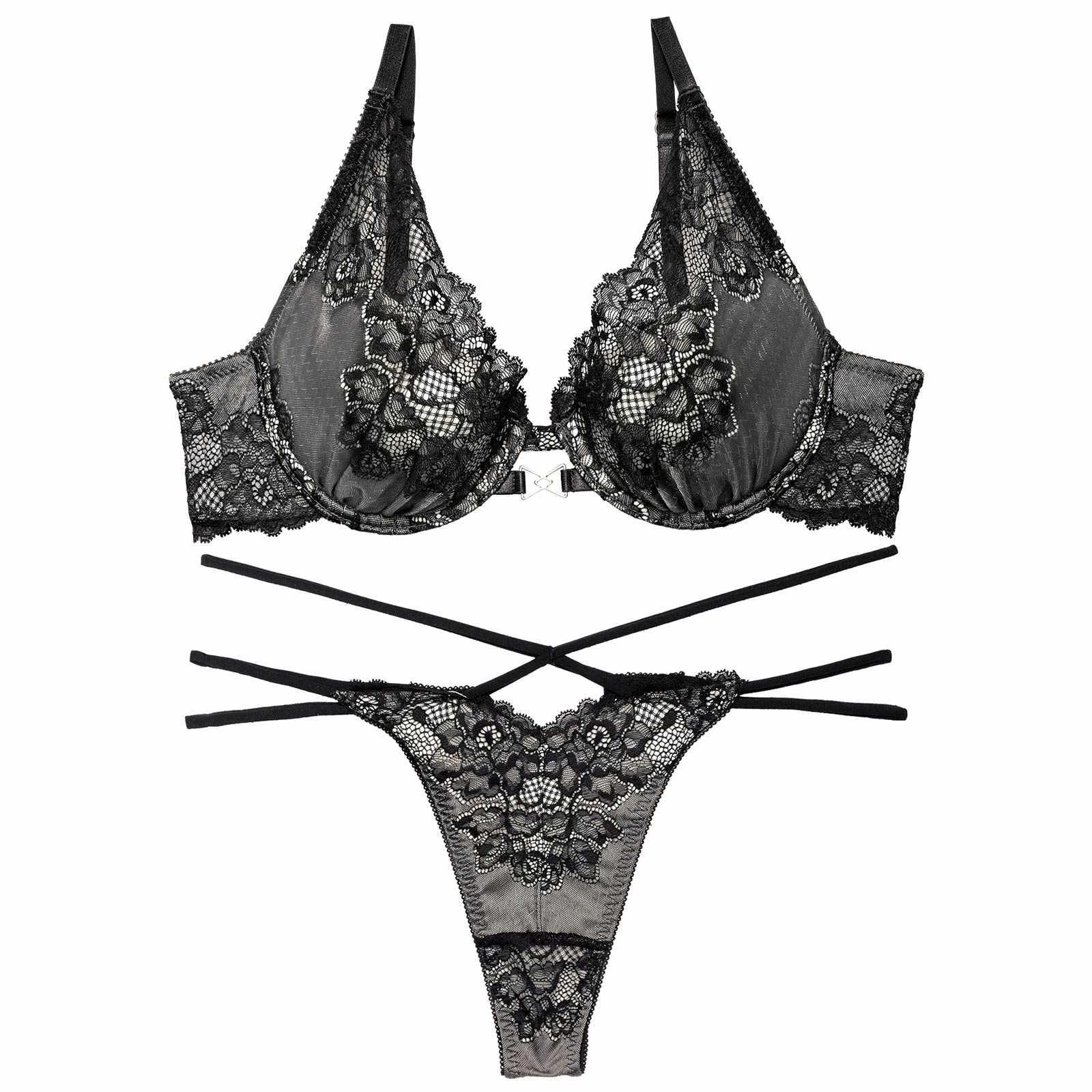 【永尾まりや着用】【Reinest】ダズリンシアーブルーミングブラジャー&バック透けTバックショーツ - 【公式】247Lingerie