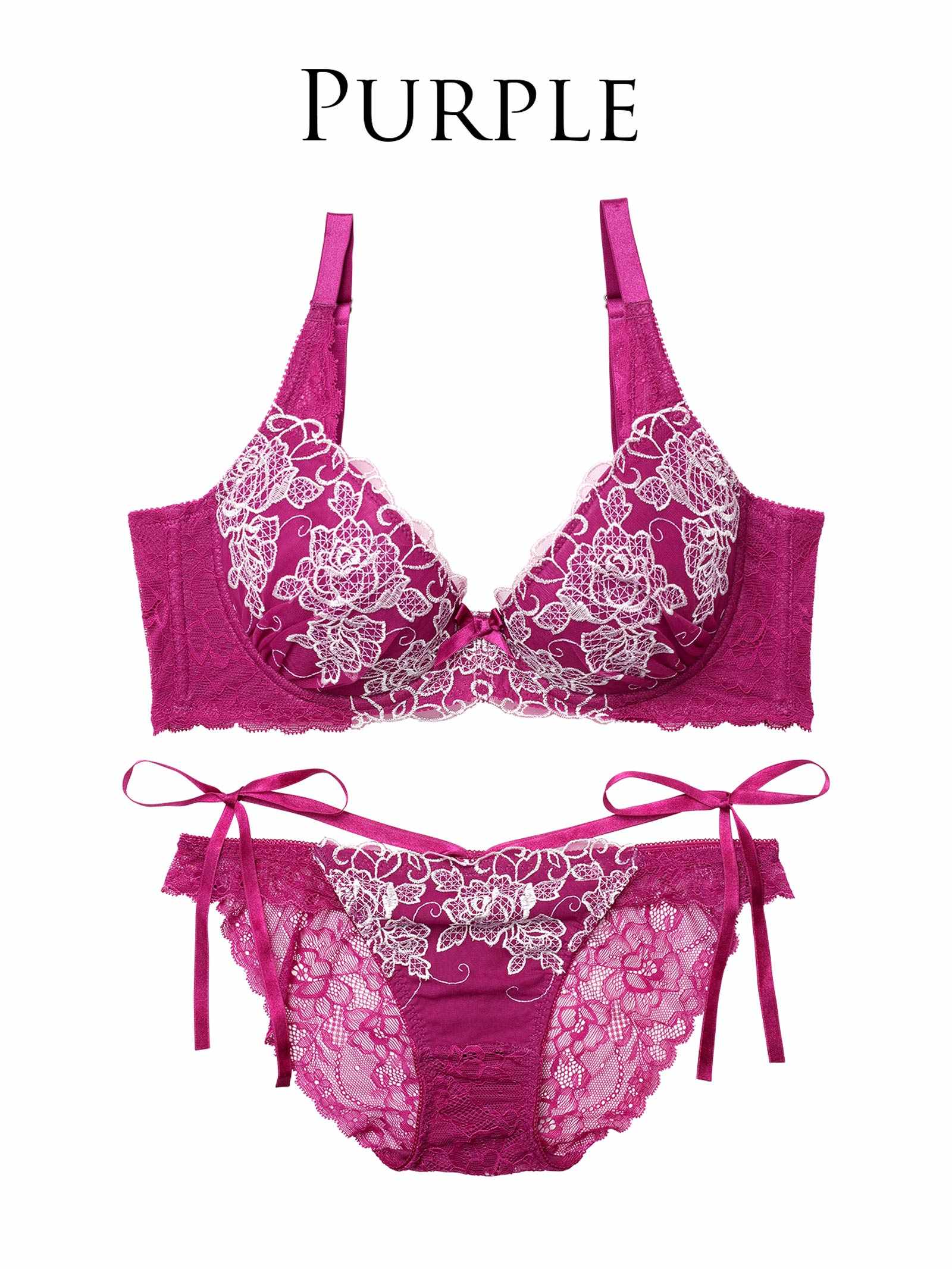 4/18新作!【永尾まりや着用】【Reinest】トゥインクルレディローズ育乳脇高★魔法のブラジャー&バック透けフルバックショーツ