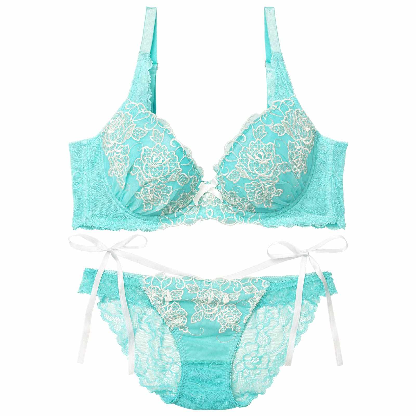 【永尾まりや着用】【Reinest】トゥインクルレディローズ育乳脇高★魔法のブラジャー&バック透けフルバックショーツ