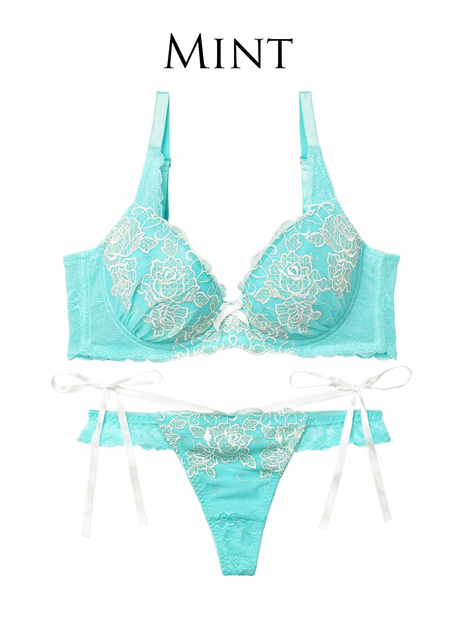 4/18新作!【永尾まりや着用】【Reinest】トゥインクルレディローズ育乳脇高★魔法のブラジャー&バック透けTバックショーツ