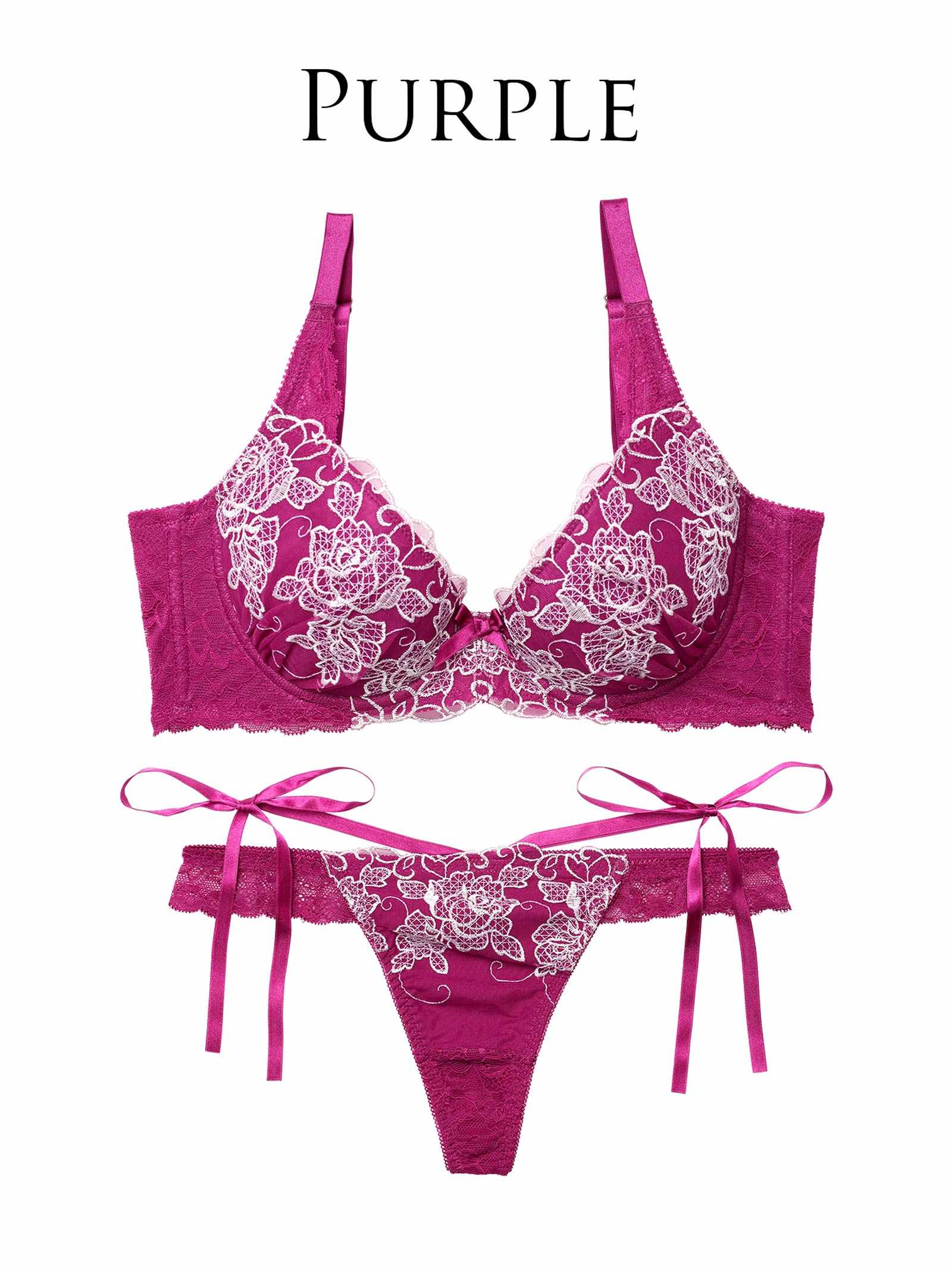 4/18新作!【永尾まりや着用】【Reinest】トゥインクルレディローズ育乳脇高★魔法のブラジャー&バック透けTバックショーツ