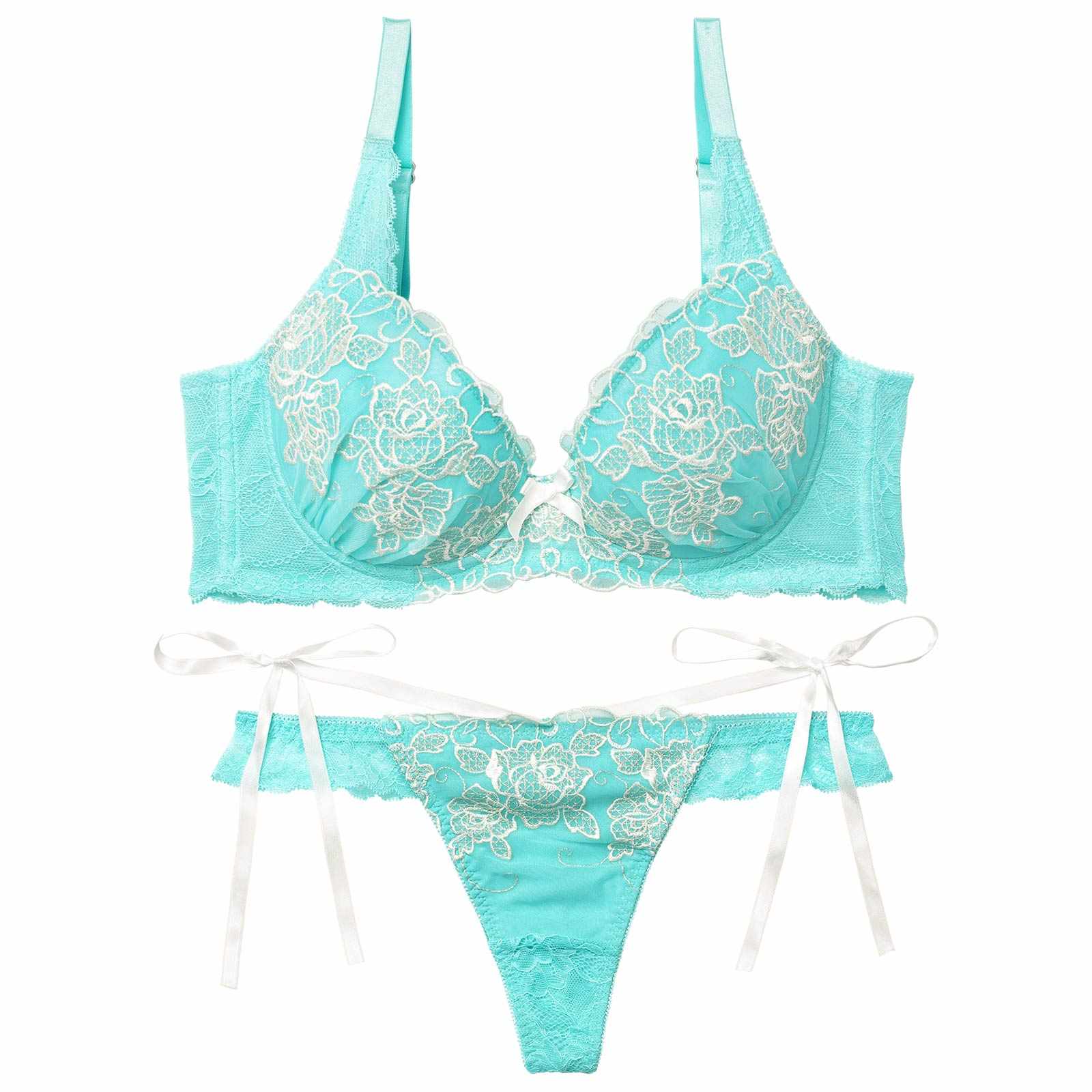 【永尾まりや着用】【Reinest】トゥインクルレディローズ育乳脇高★魔法のブラジャー&バック透けTバックショーツ