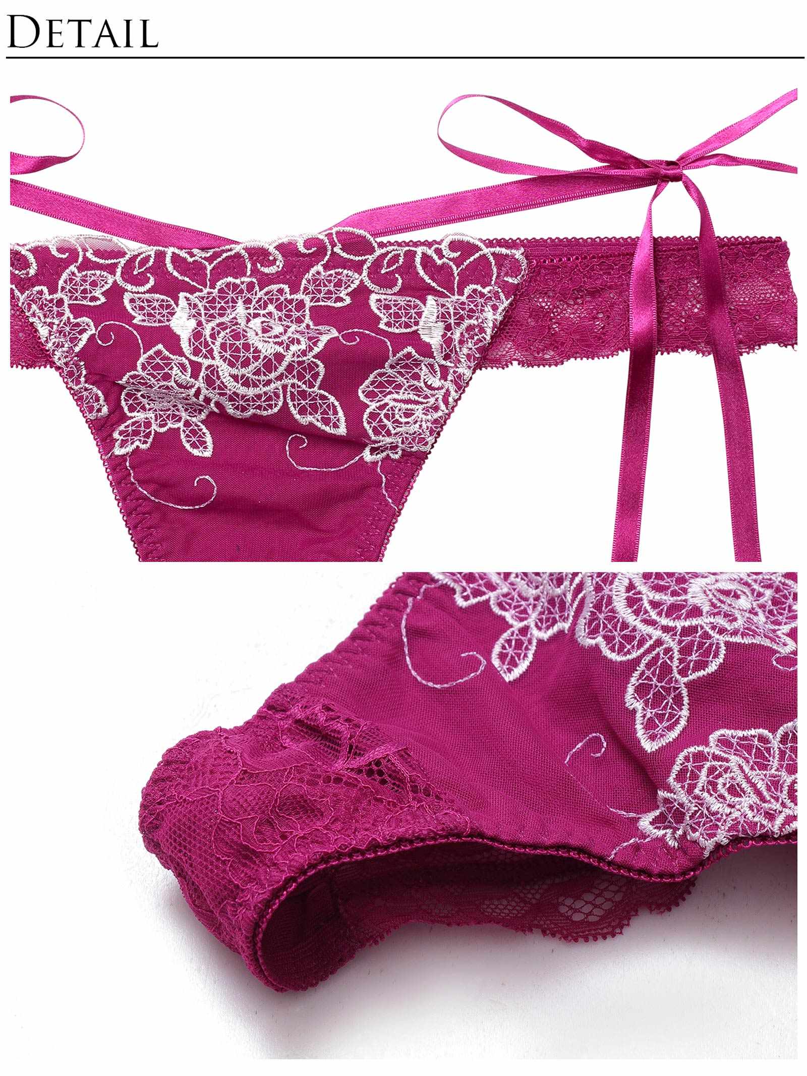 4/18新作!【永尾まりや着用】【Reinest】トゥインクルレディローズ育乳脇高★魔法のブラジャー&バック透けTバックショーツ