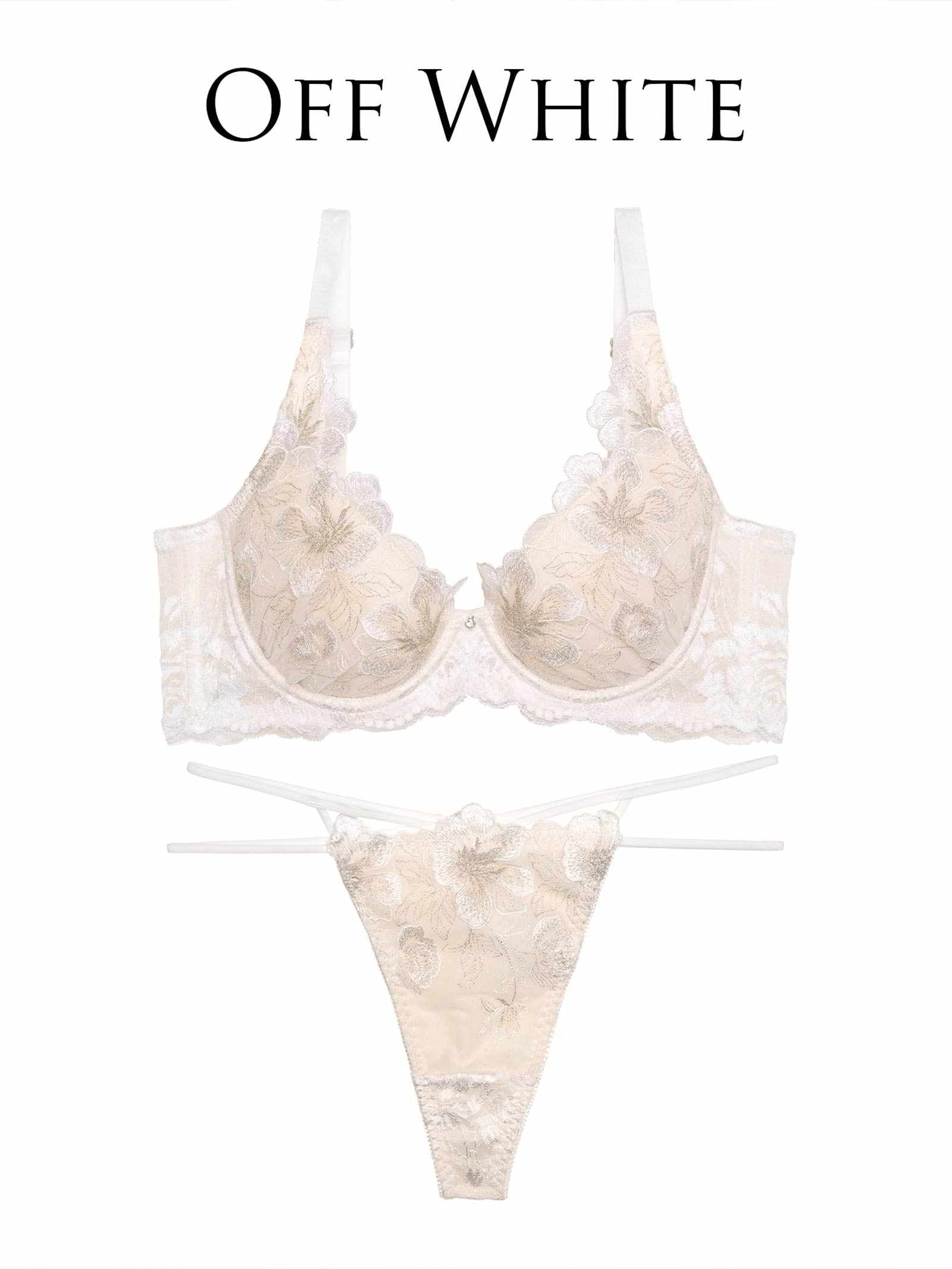 9/10新作!【永尾まりや着用】【Reinest】グリッターリュクスフラワーブラジャー&バック透けTバックショーツ