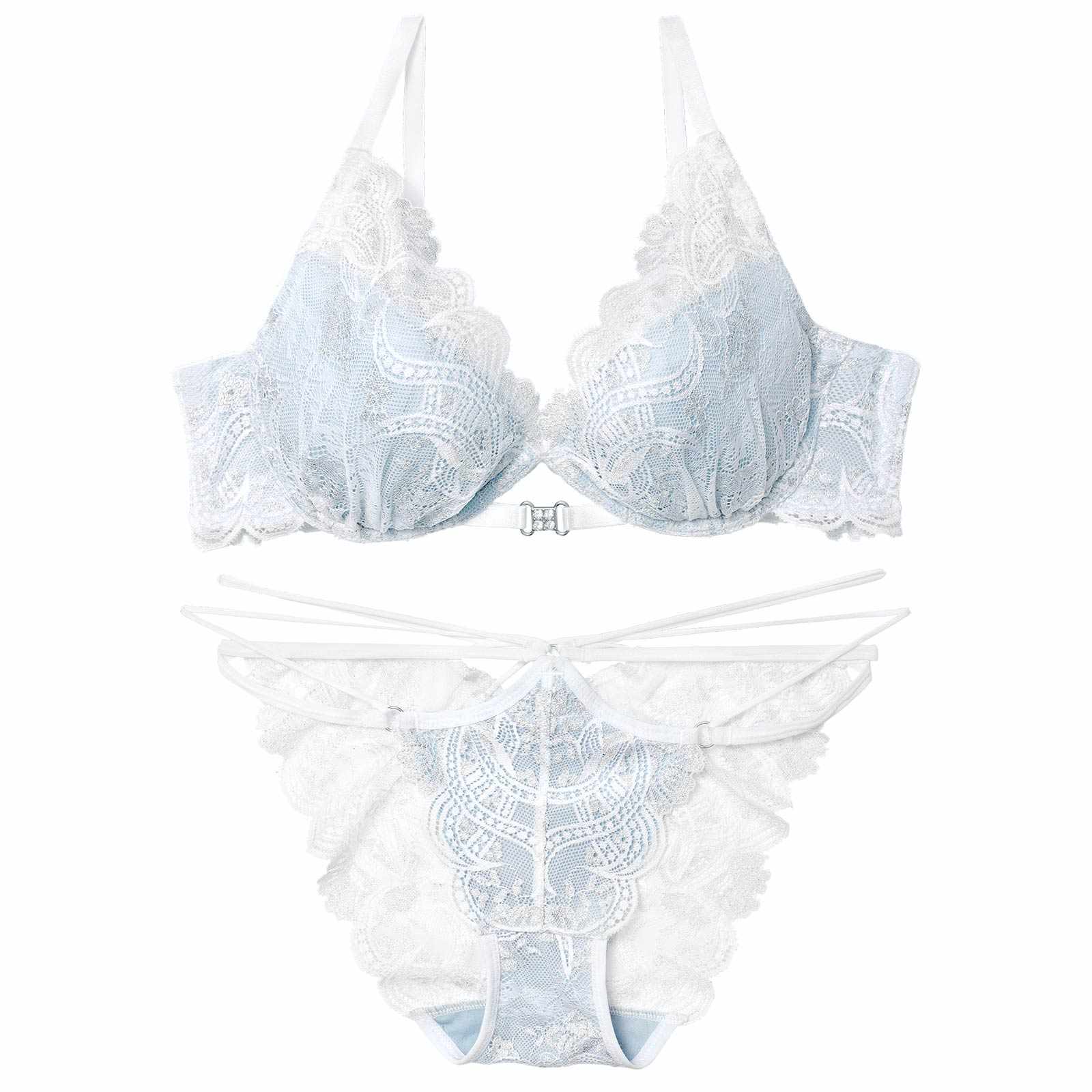 12/1新作!【永尾まりや着用】【Reinest】エレガントジュエルレースブラジャー&バック透けフルバックショーツ