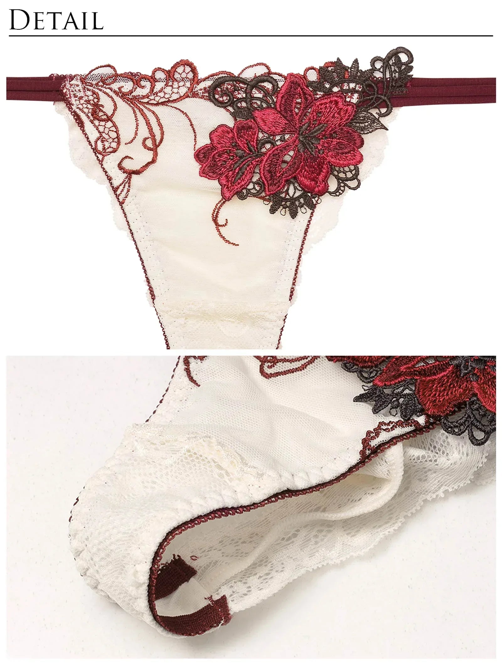 1/17再販!【Reinest】ロイヤルフラワーモチーフブラジャー&バック透けTバックショーツ - 【公式】247Lingerie