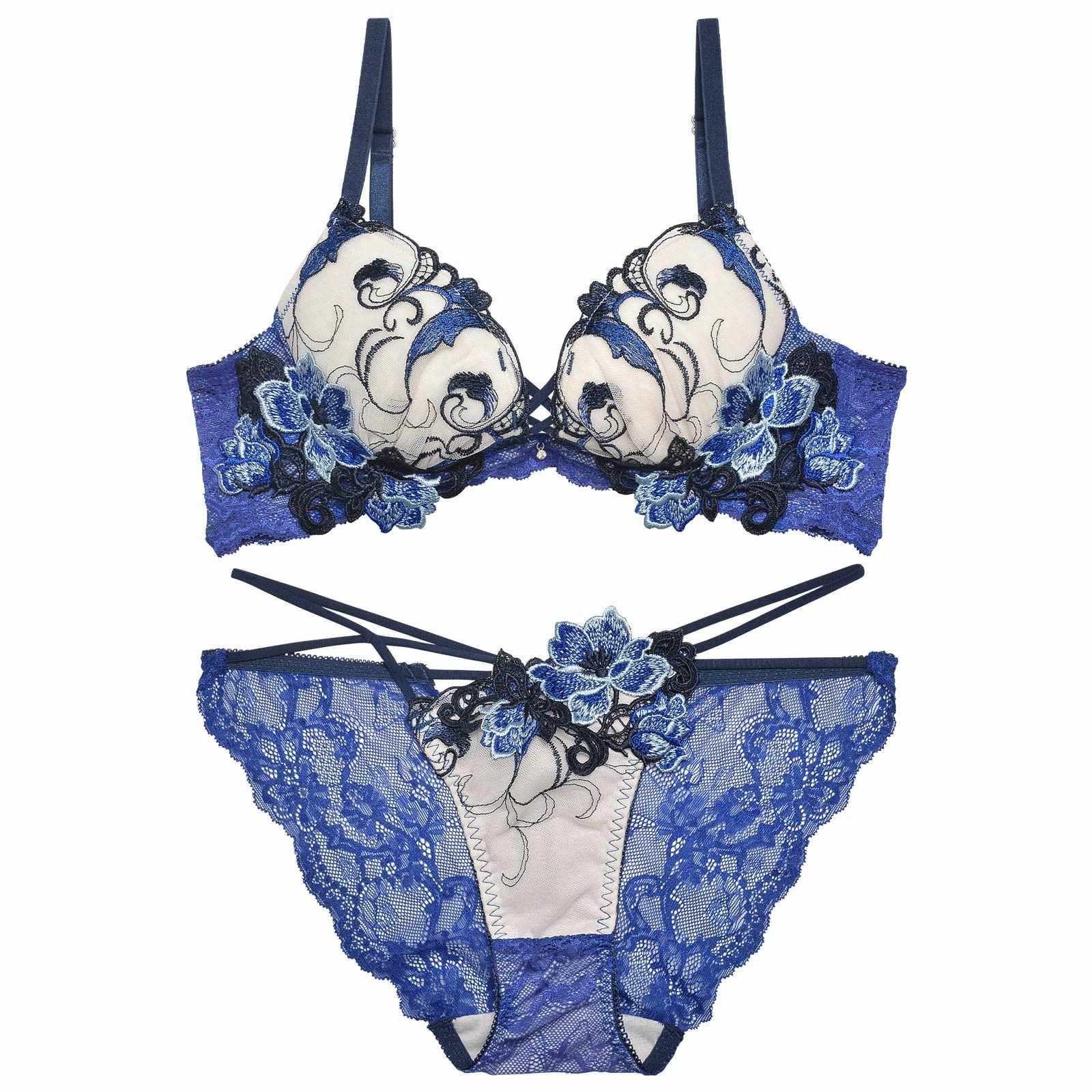 【Reinest】ビューティフルグロウフラワーブラジャー&バック透けフルバックショーツ - 【公式】247Lingerie