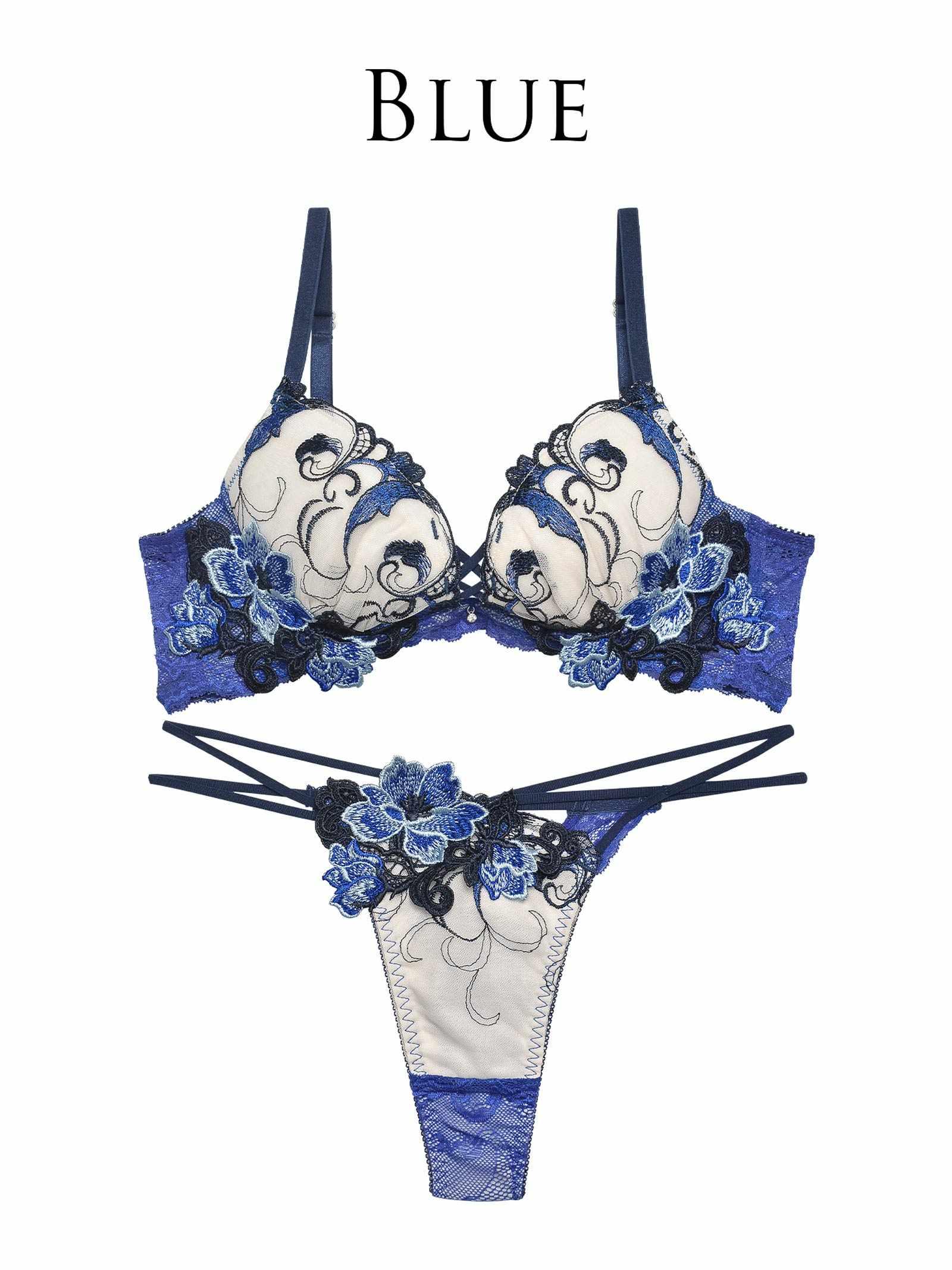 【Reinest】ビューティフルグロウフラワーブラジャー&バック透けTバックショーツ - 【公式】247Lingerie