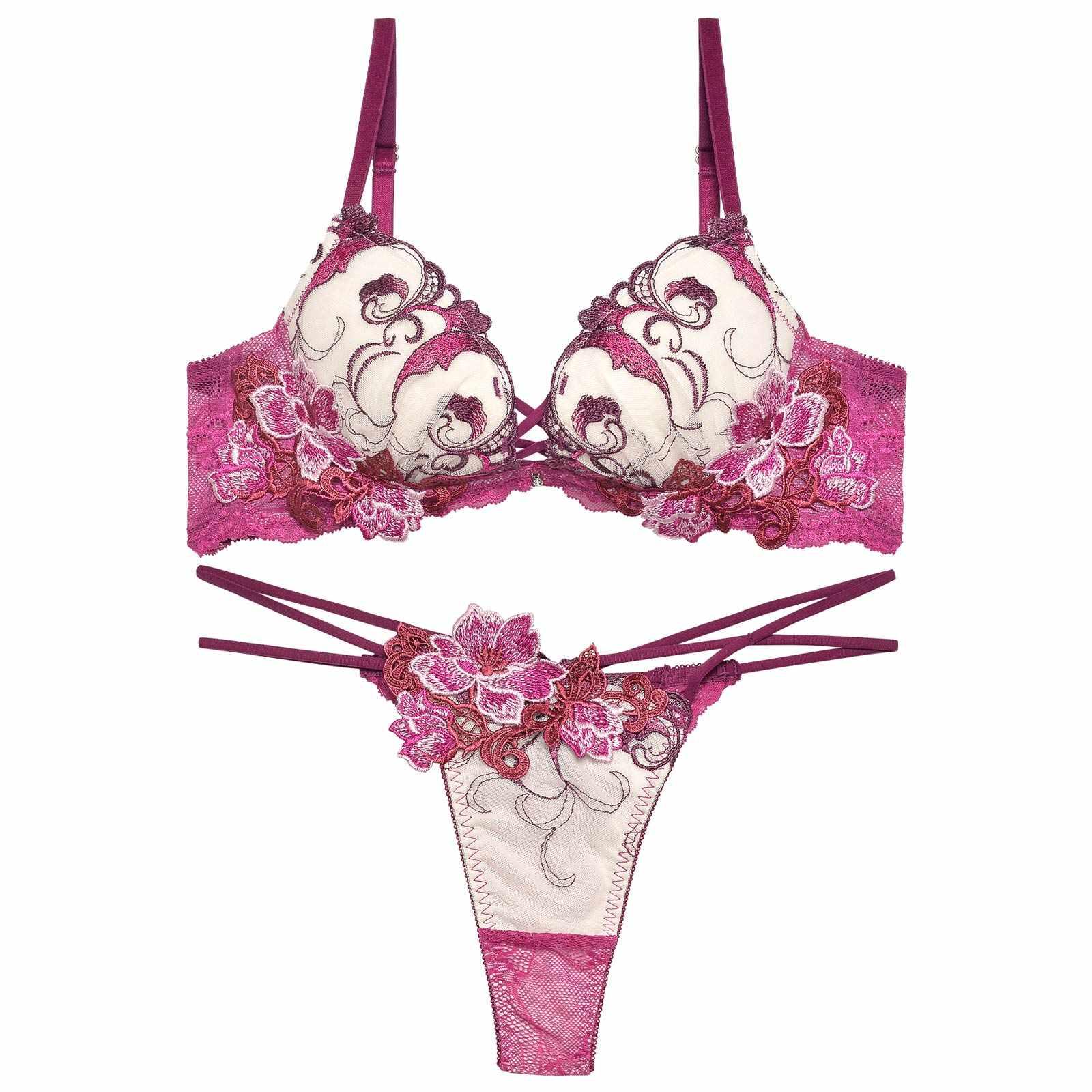 【Reinest】ビューティフルグロウフラワーブラジャー&バック透けTバックショーツ - 【公式】247Lingerie