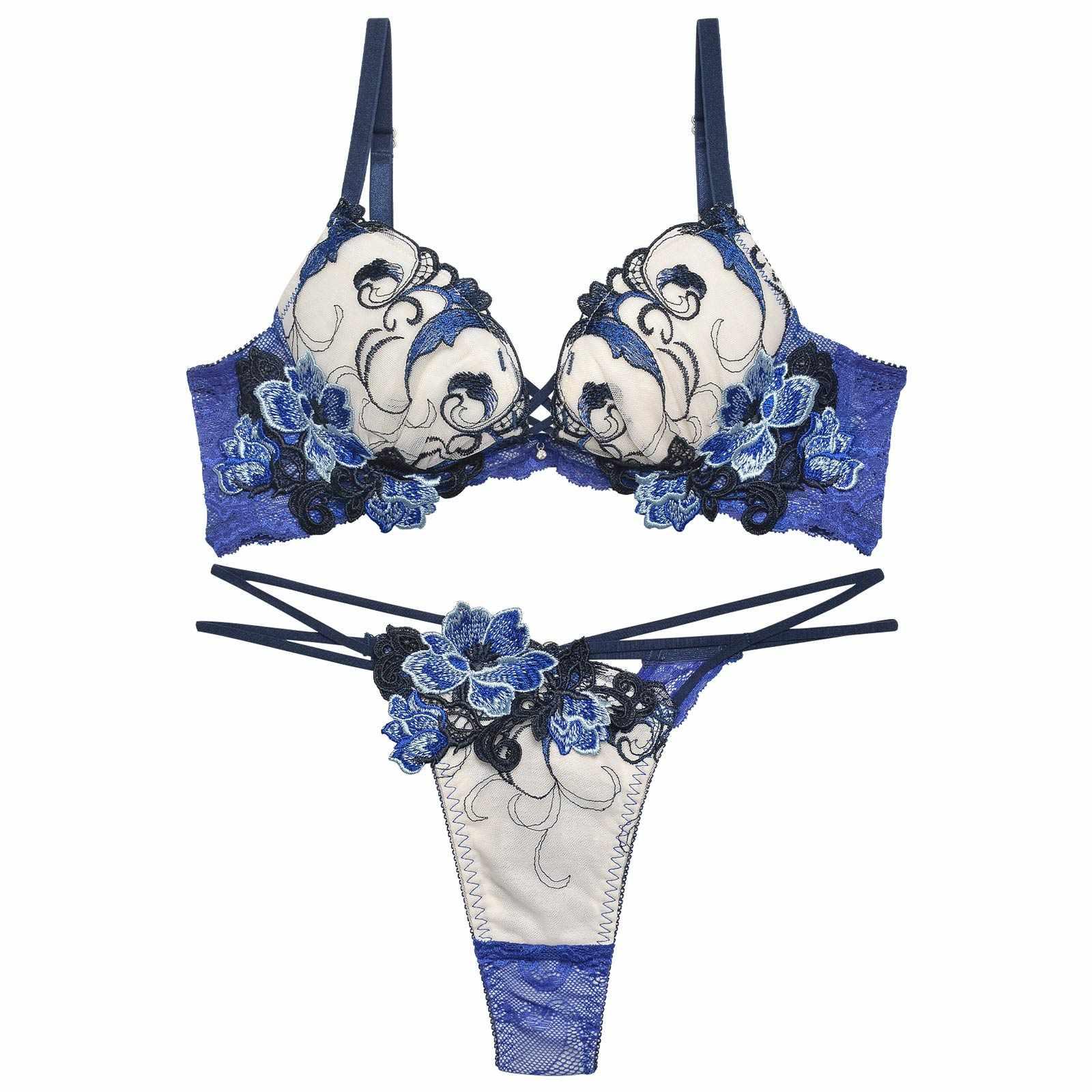 【Reinest】ビューティフルグロウフラワーブラジャー&バック透けTバックショーツ - 【公式】247Lingerie