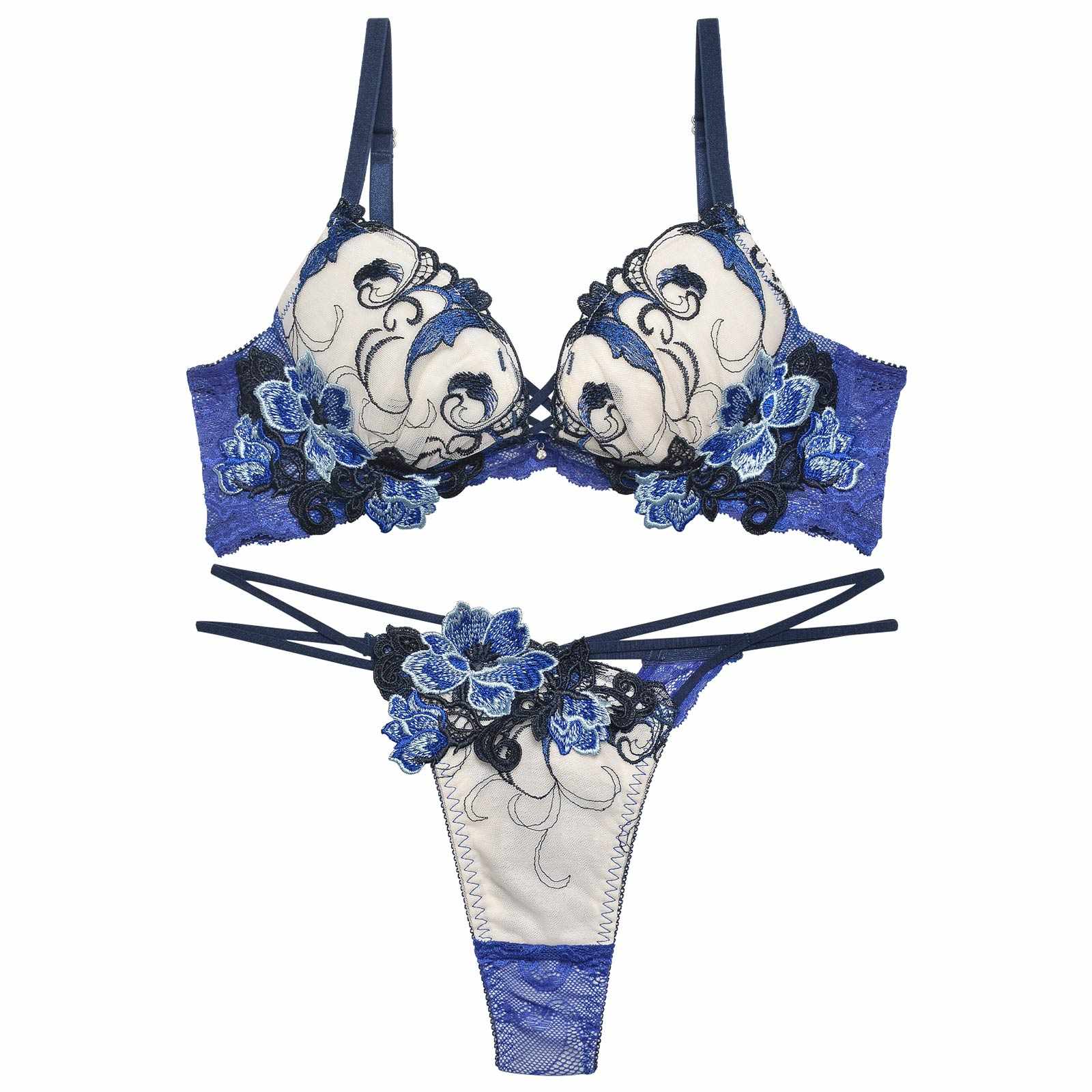 12/3再販!【Reinest】ビューティフルグロウフラワーブラジャー&バック透けTバックショーツ