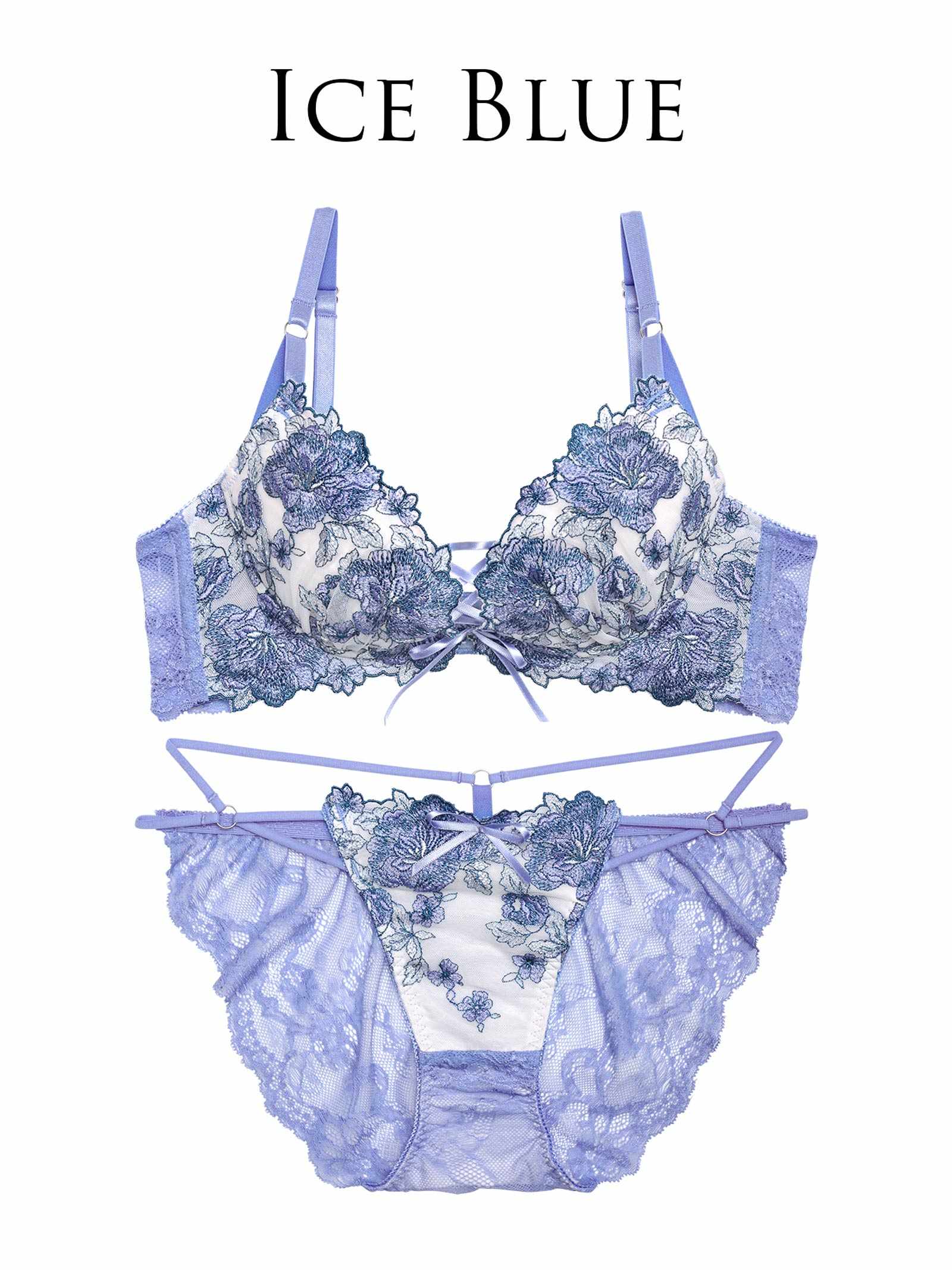 11/15新作!【永尾まりや着用】【Reinest】オリビアフラワーリボンブラジャー&バック透けフルバックショーツ