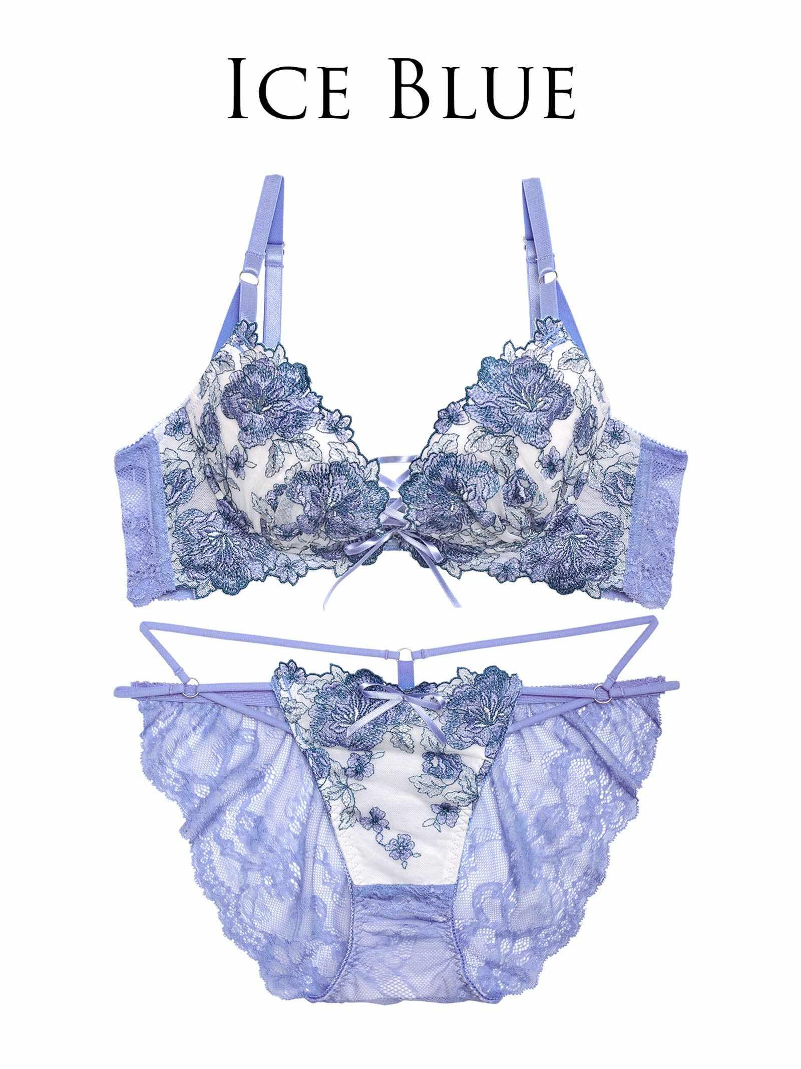 【永尾まりや着用】【Reinest】オリビアリボンフラワーブラジャー&バック透けフルバックショーツ - 【公式】247Lingerie