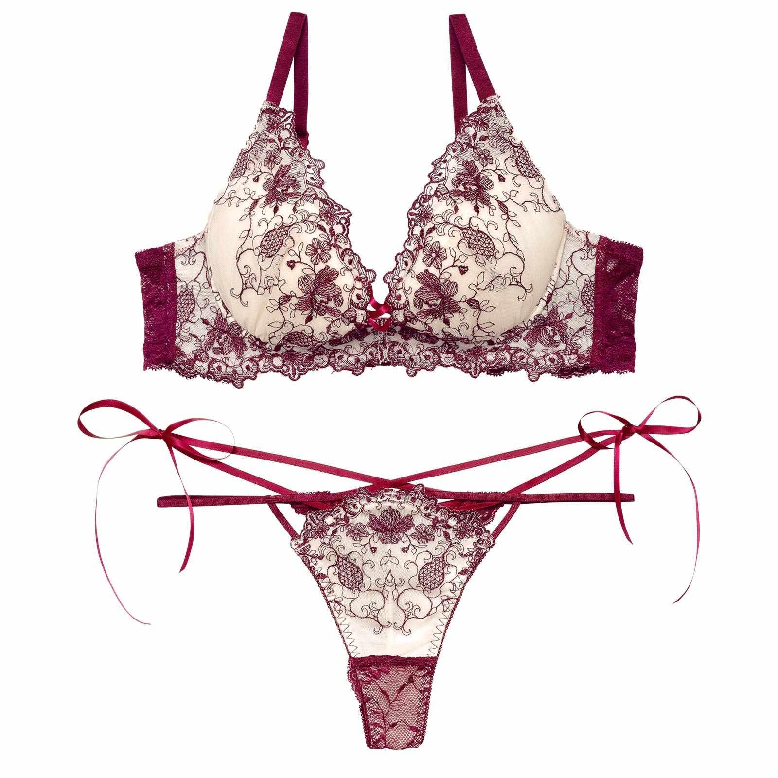 2/5再販!【永尾まりや着用】【Reinest】アンティークアイビーストリングブブラジャー&バック透けTバックショーツ - 【公式】247Lingerie