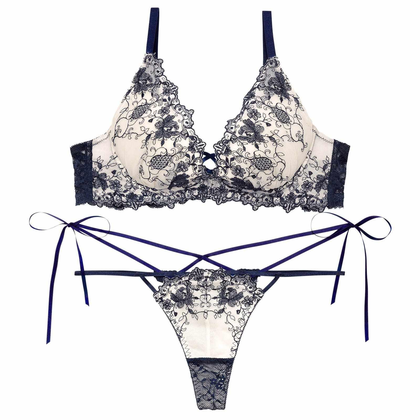 2/5再販!【永尾まりや着用】【Reinest】アンティークアイビーストリングブブラジャー&バック透けTバックショーツ - 【公式】247Lingerie