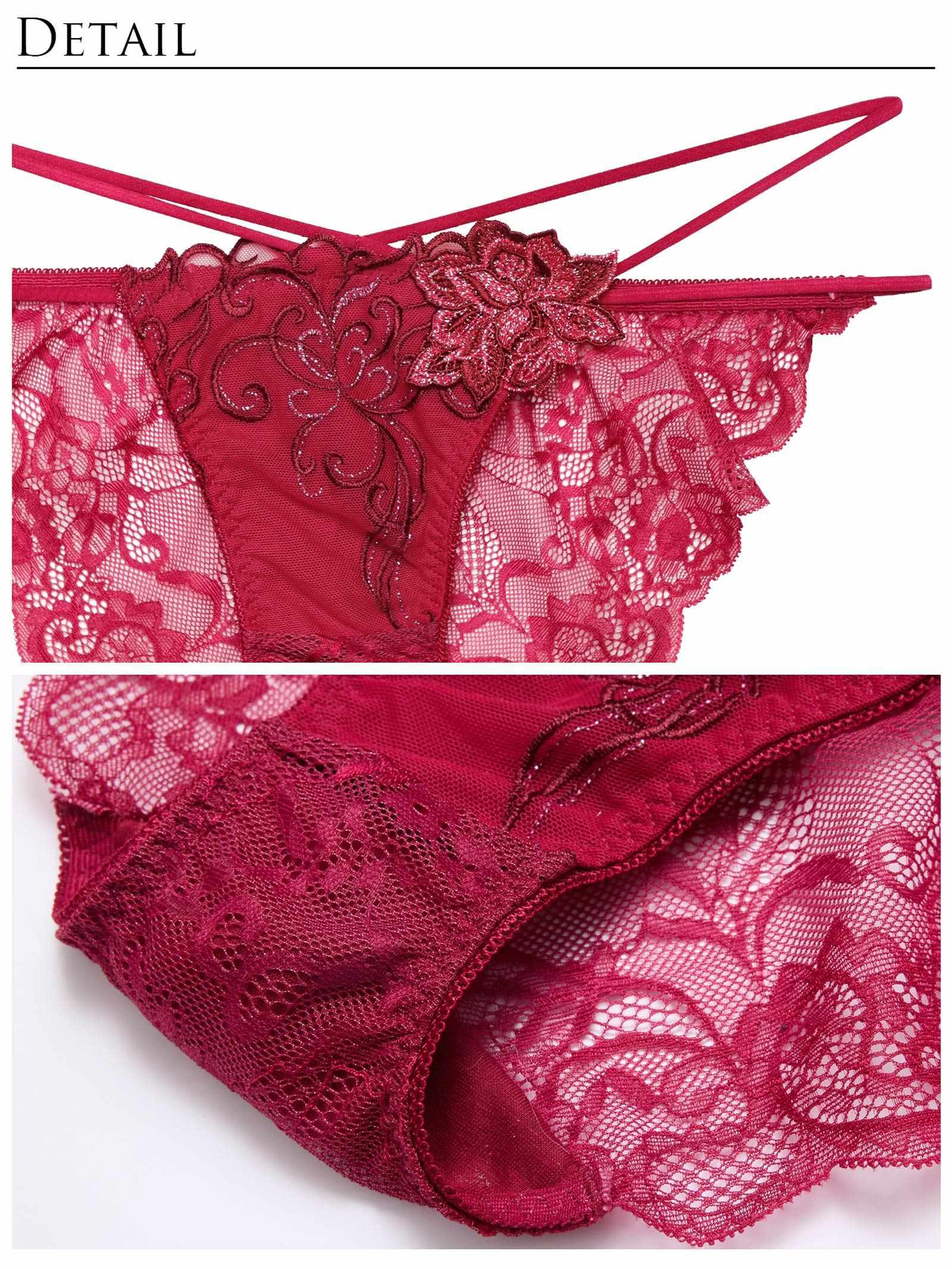 【永尾まりや着用】【Reinest】レーヴブロッサムレースアップブラジャー&バック透けフルバックショーツ - 【公式】247Lingerie