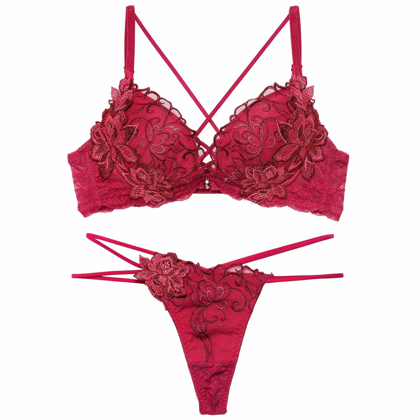 11/11再販!【永尾まりや着用】【Reinest】レーヴブロッサムレースアップブラジャー&バック透けTバックショーツ