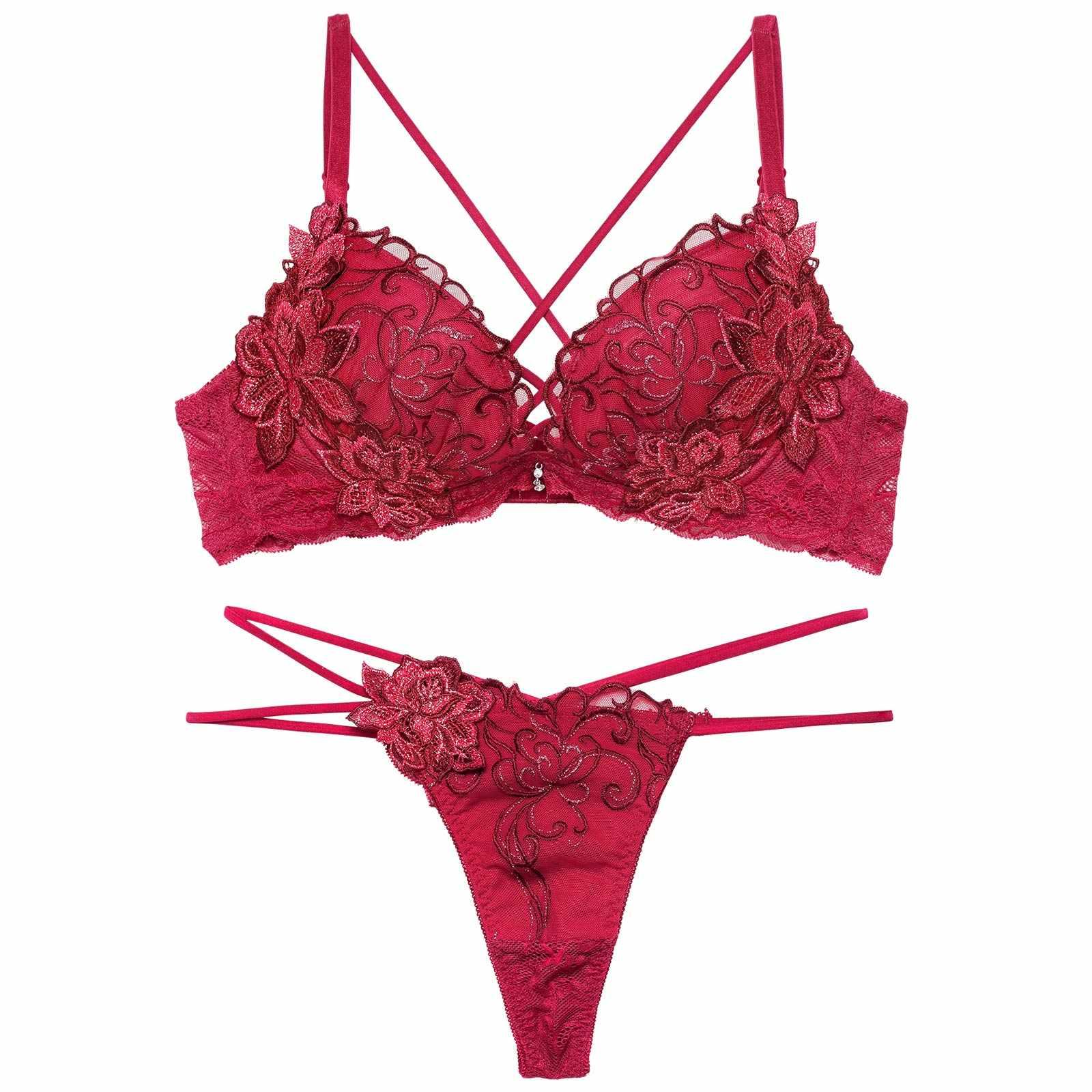 【永尾まりや着用】【Reinest】レーヴブロッサムレースアップブラジャー&バック透けTバックショーツ - 【公式】247Lingerie