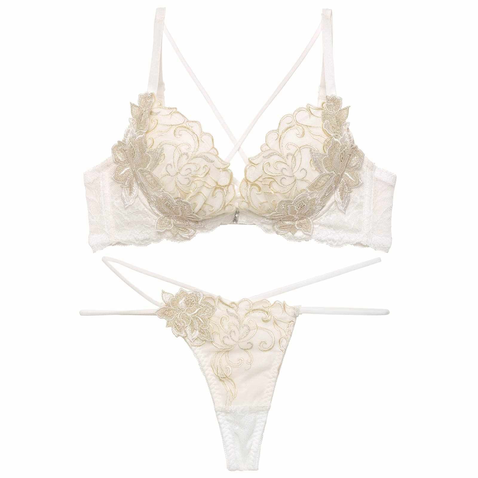 11/11再販!【永尾まりや着用】【Reinest】レーヴブロッサムレースアップブラジャー&バック透けTバックショーツ