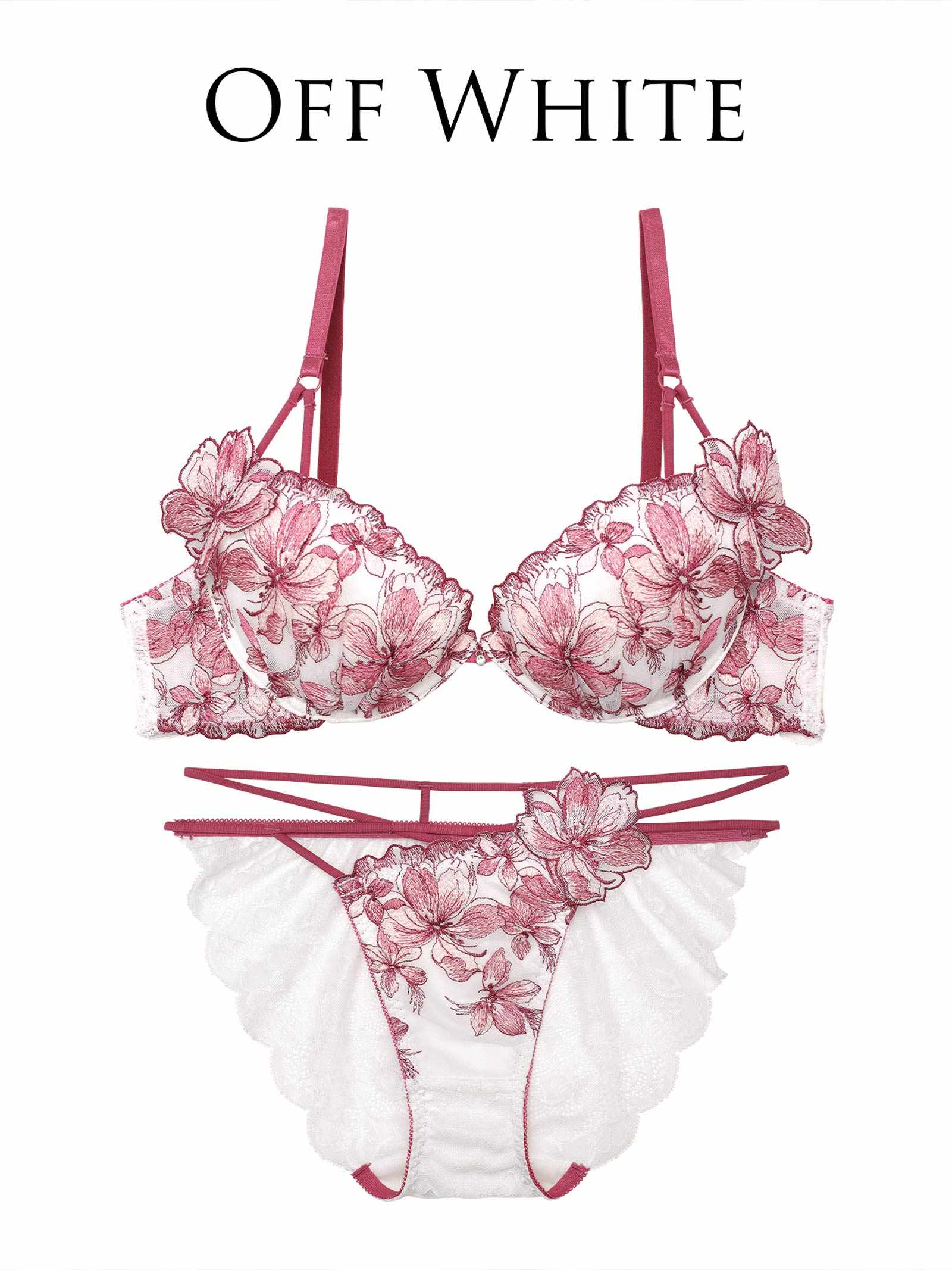 4/9新作!【永尾まりや着用】【Reinest】フェアリーチェリーブロッサムブラジャー&バック透けフルバックショーツ