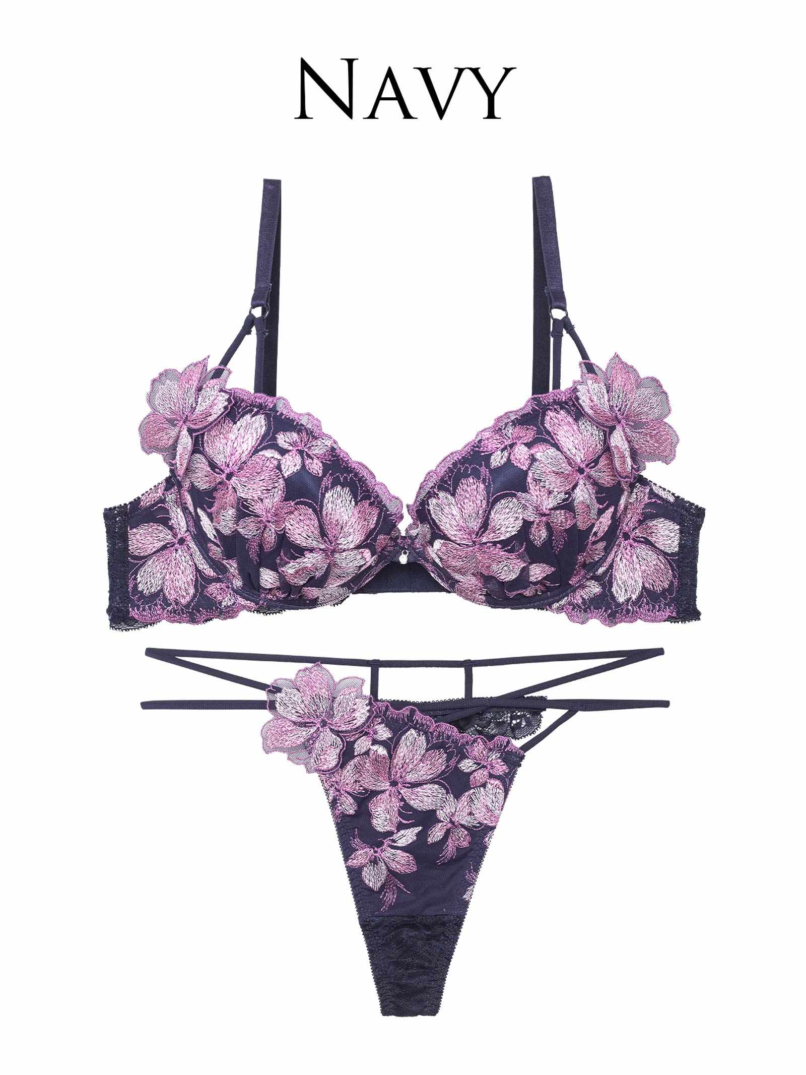 4/9新作!【永尾まりや着用】【Reinest】フェアリーチェリーブロッサムブラジャー&バック透けTバックショーツ