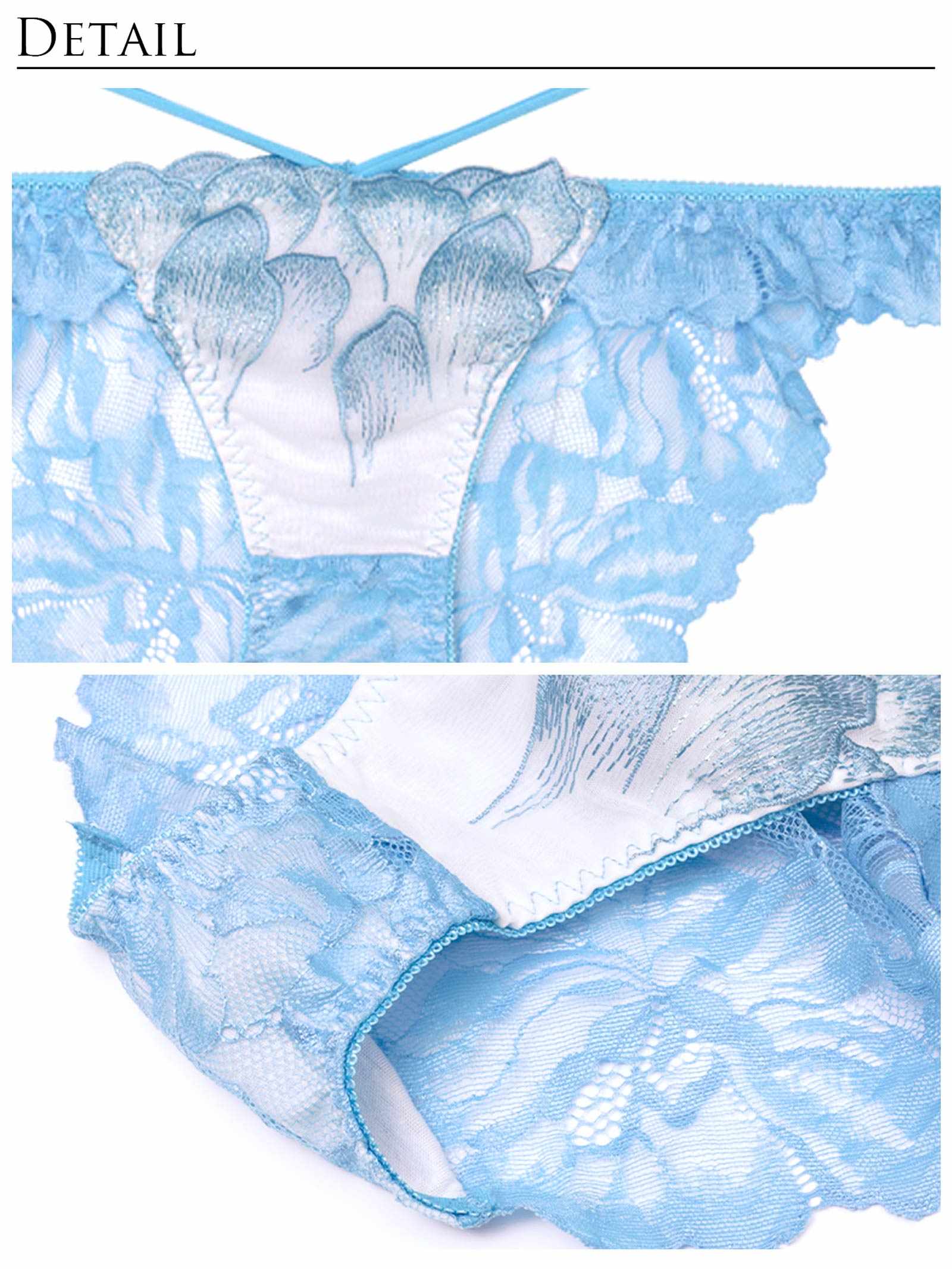 7/2新作!!【永尾まりや着用】【Reinest】ルミエールペタルレーシーブラジャー&バック透けフルバックショーツ