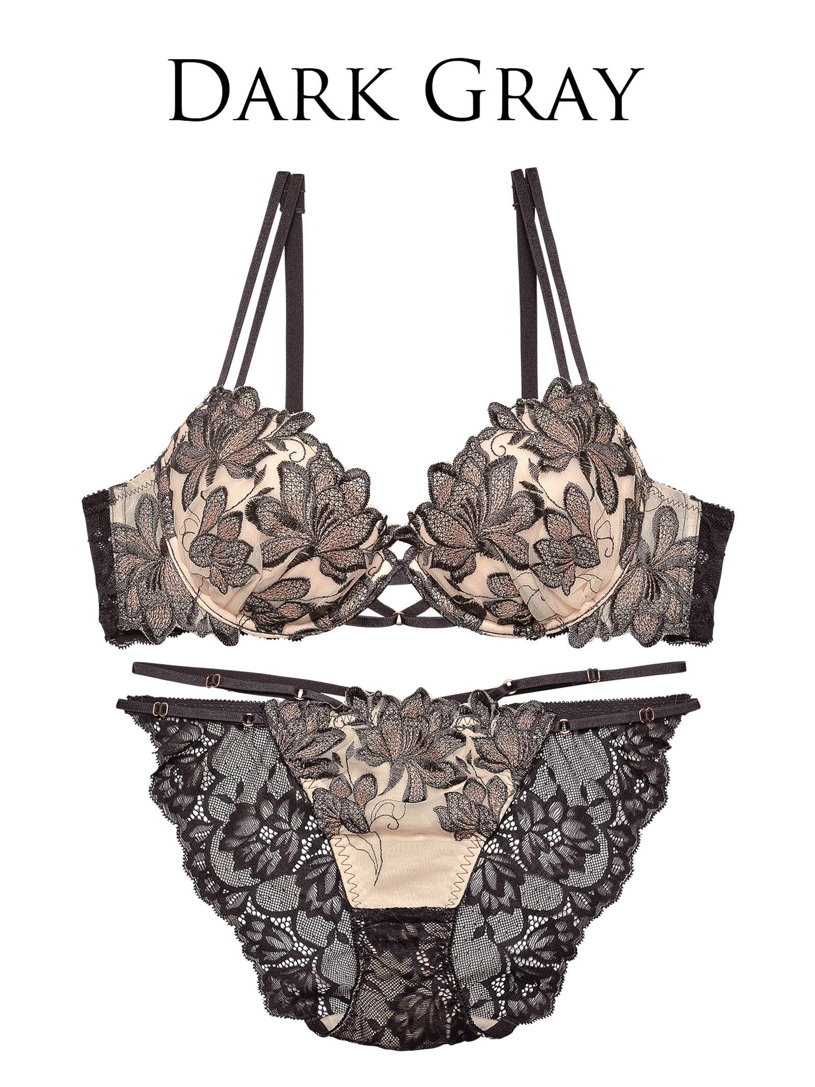 2/3再販!【Reinest】ディープマーベラスフラワーブラジャー&バック透けフルバックショーツ - 【公式】247Lingerie