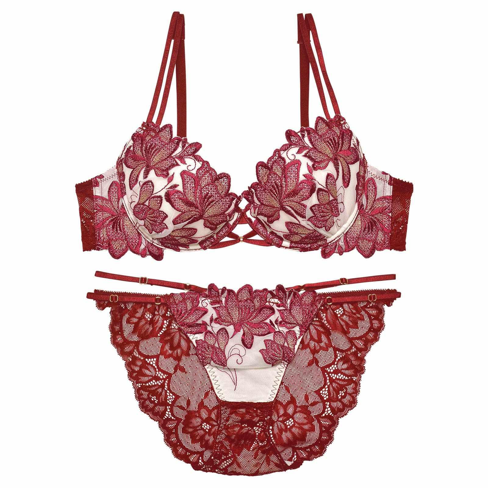 2/3再販!【Reinest】ディープマーベラスフラワーブラジャー&バック透けフルバックショーツ - 【公式】247Lingerie