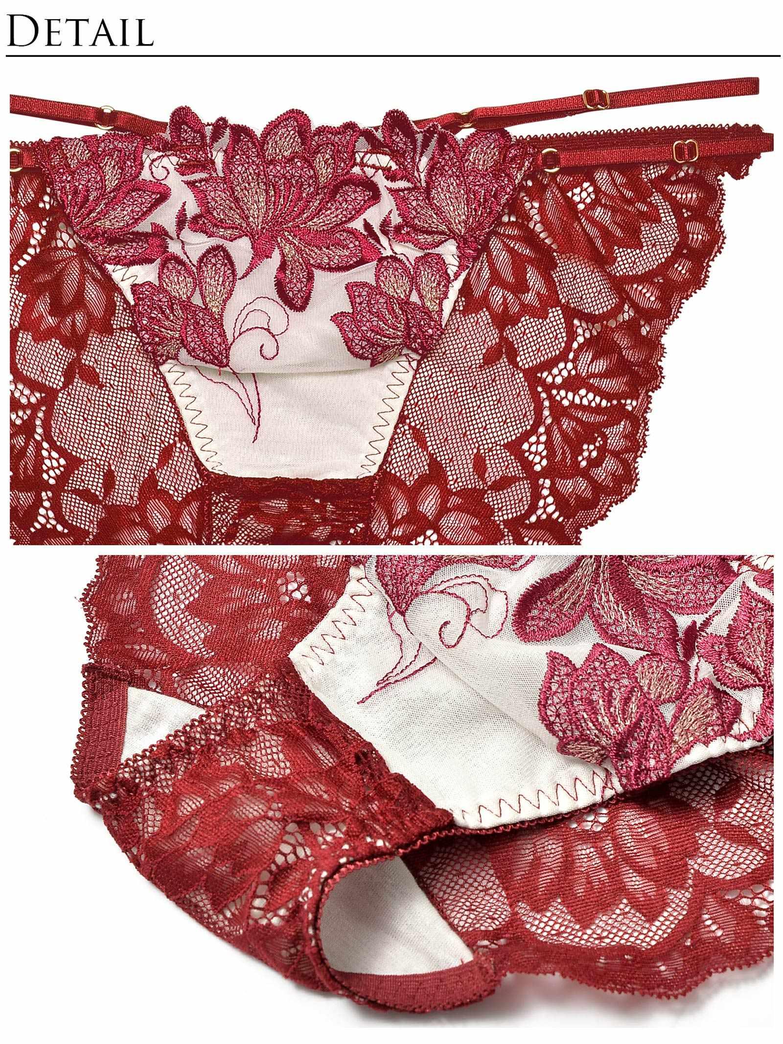 2/3再販!【Reinest】ディープマーベラスフラワーブラジャー&バック透けフルバックショーツ - 【公式】247Lingerie