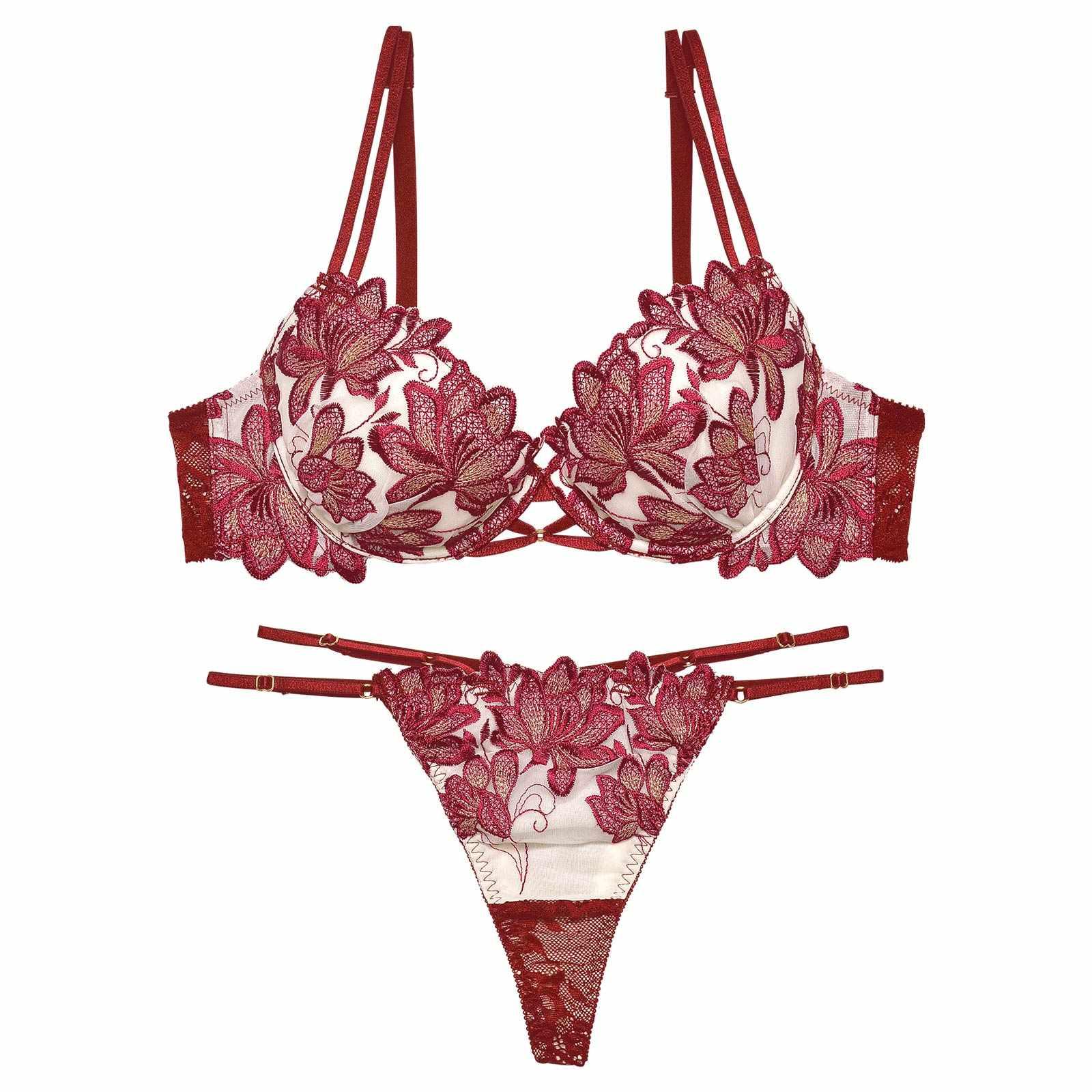 2/3再販!【Reinest】ディープマーベラスフラワーブラジャー&バック透けTバックショーツ - 【公式】247Lingerie