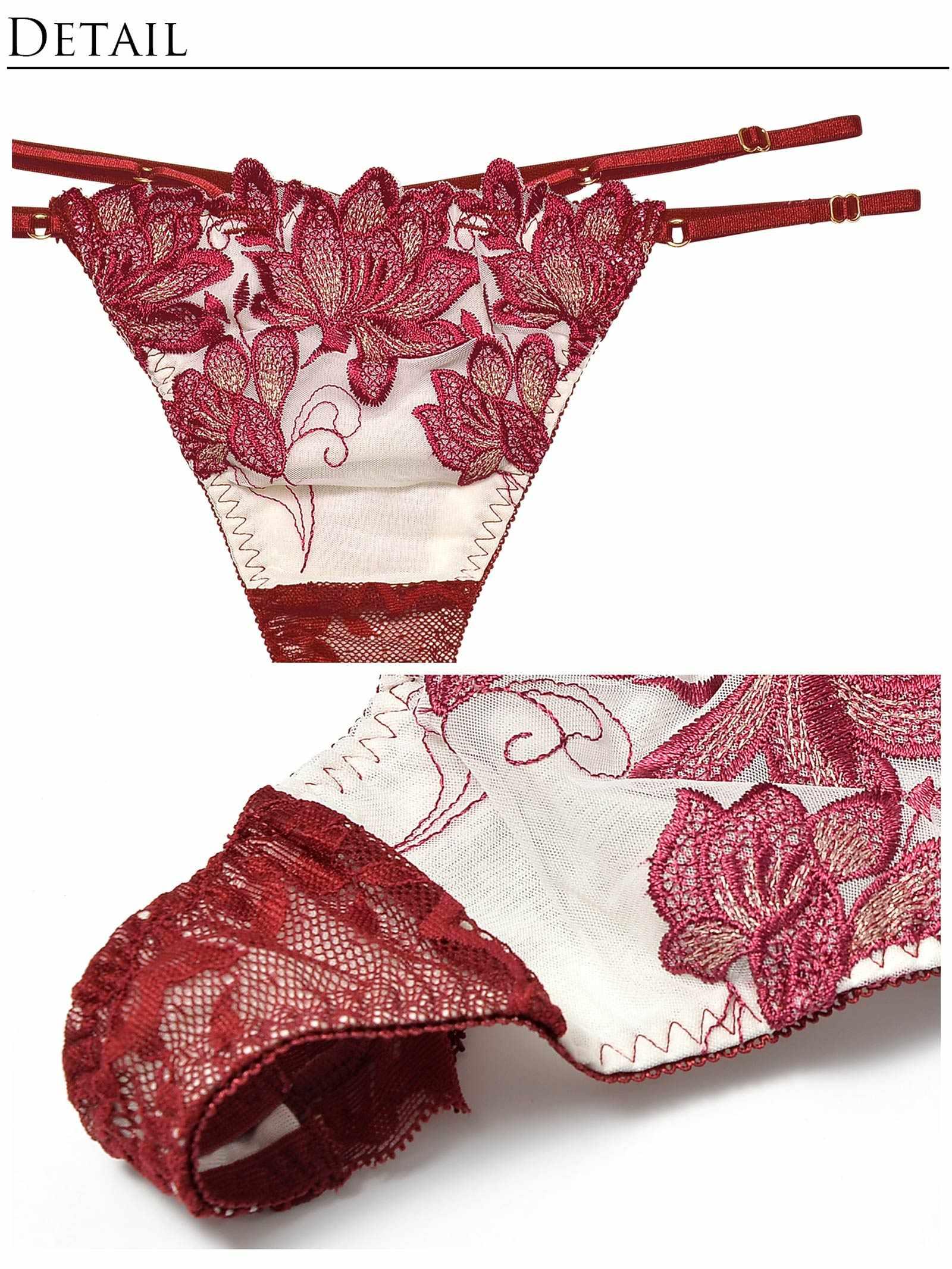 2/3再販!【Reinest】ディープマーベラスフラワーブラジャー&バック透けTバックショーツ - 【公式】247Lingerie