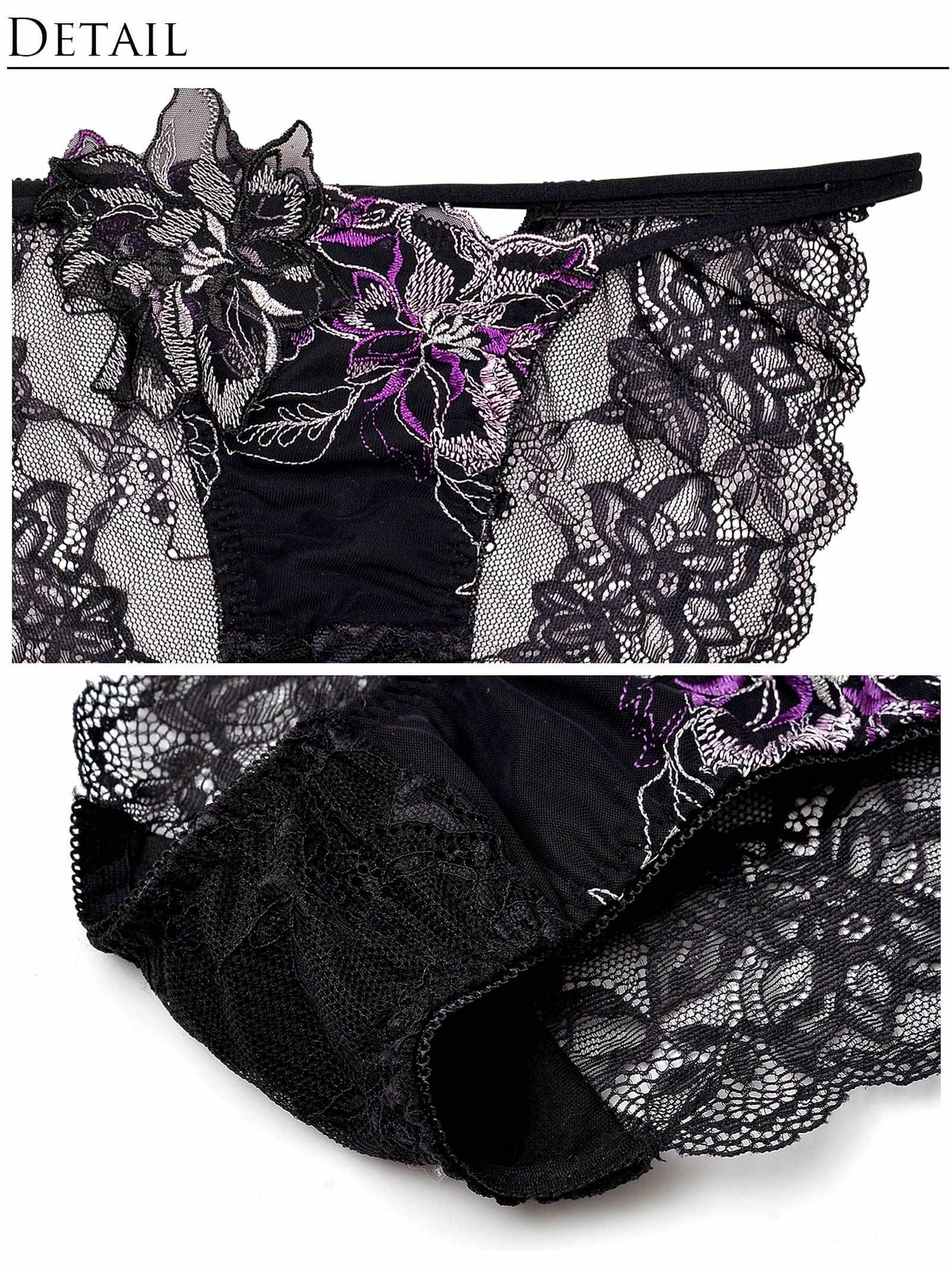 2/21再販!【Reinest】グラマーペタルエンブロイダリーブラジャー&バック透けフルバックショーツ - 【公式】247Lingerie