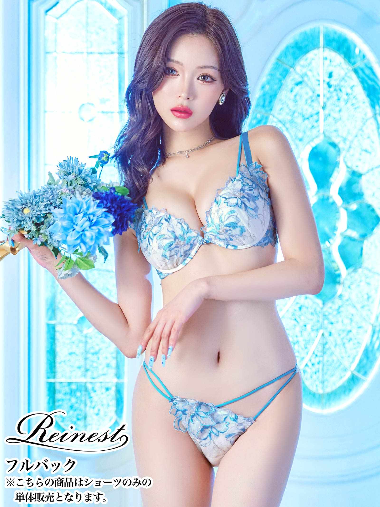 【Reinest】グラマーペタルエンブロイダリーバック透け選べるショーツ